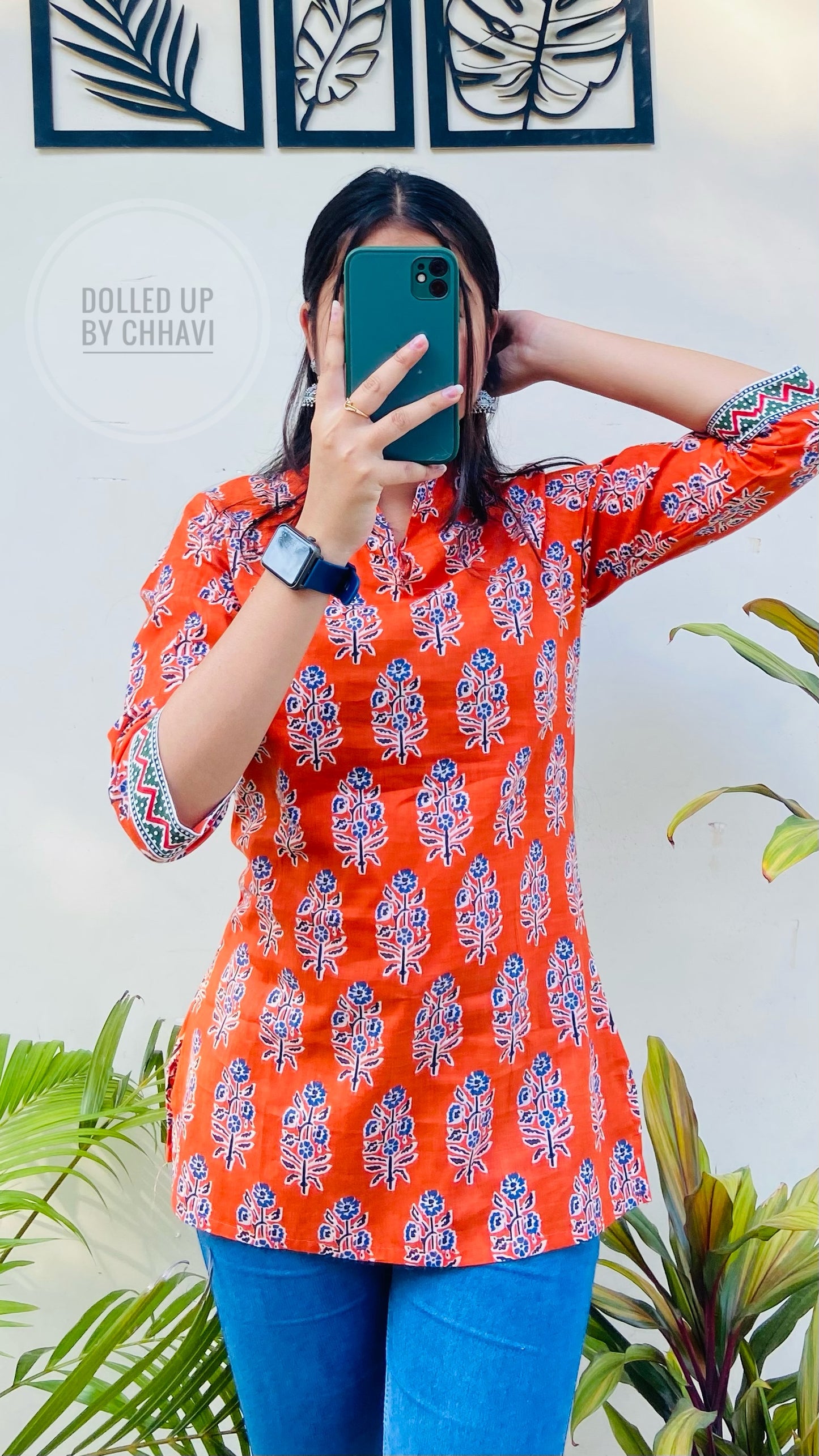 Printed Cotton Short Kurti