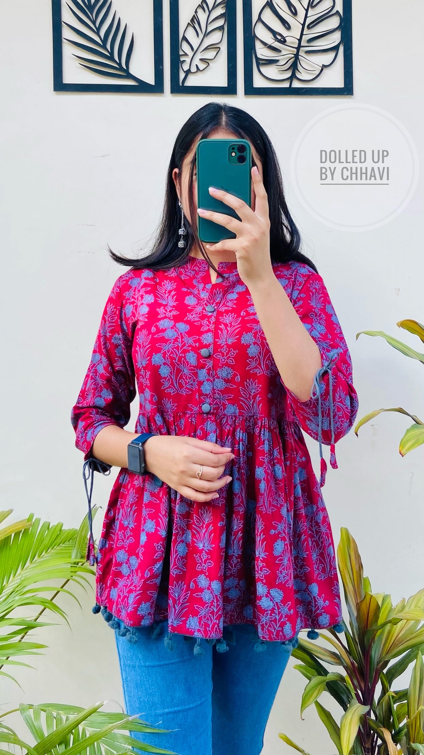 Maroon Rayon Short Top