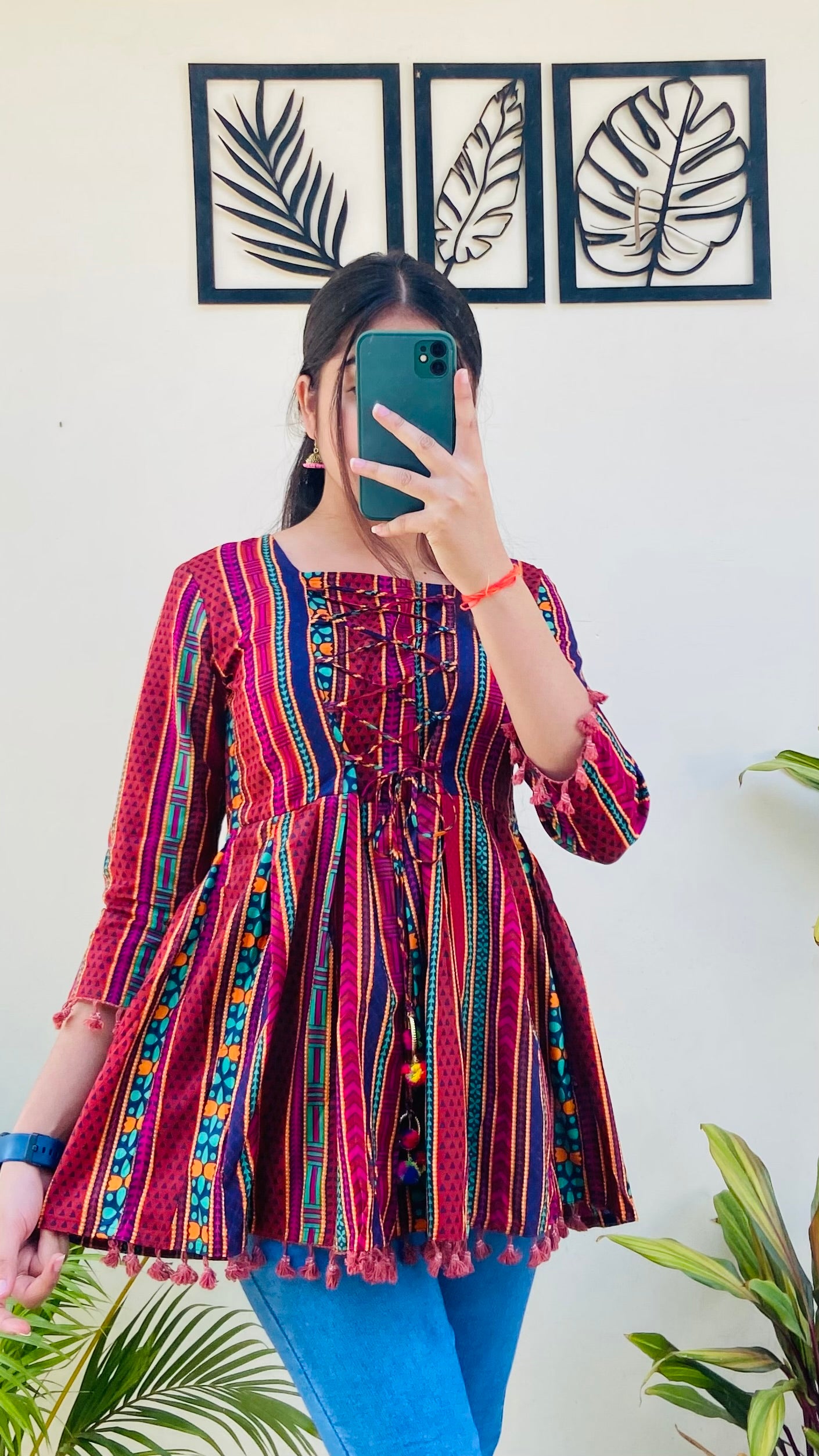Printed Multicolour Rayon Top