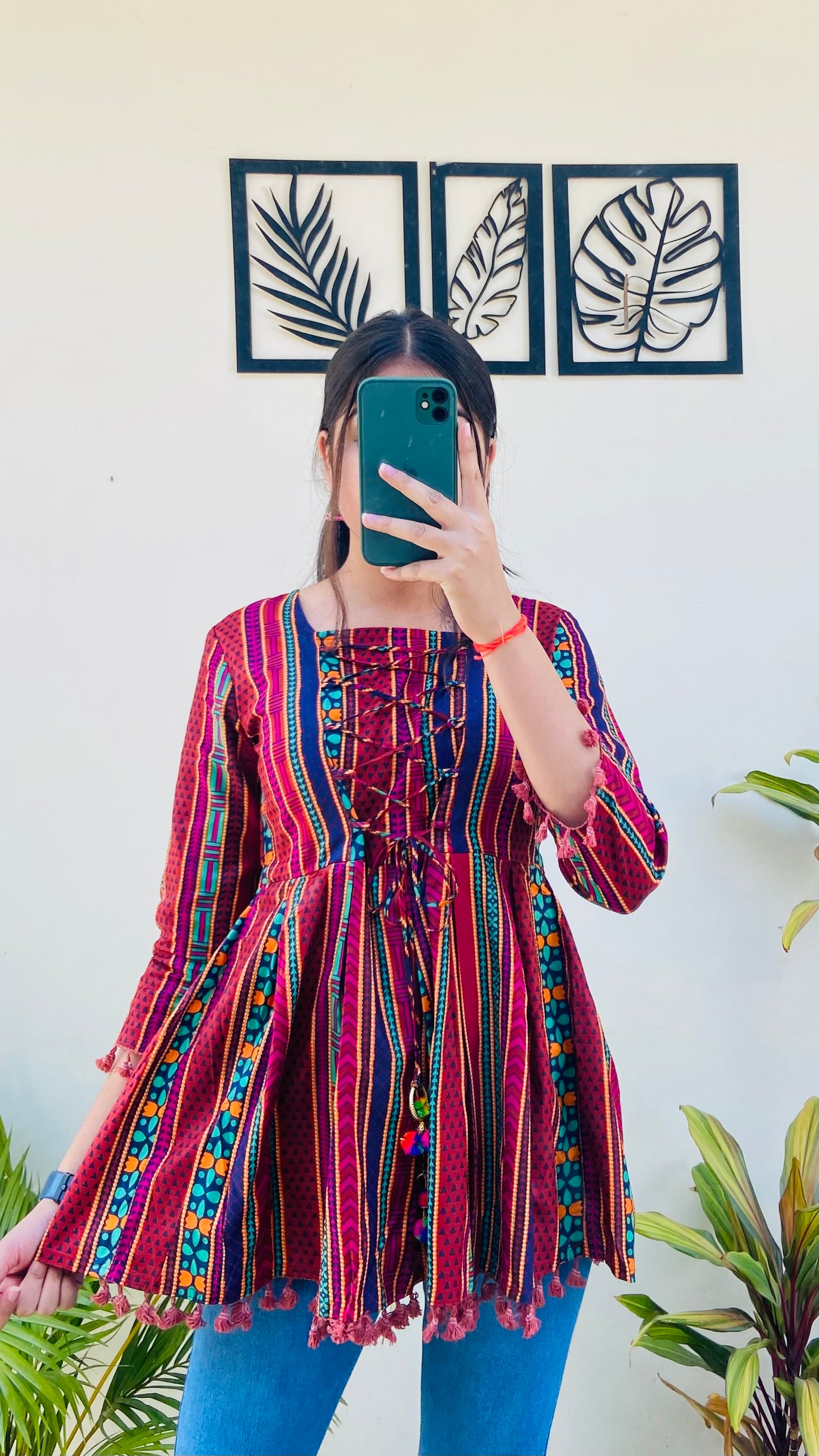 Printed Multicolour Rayon Top