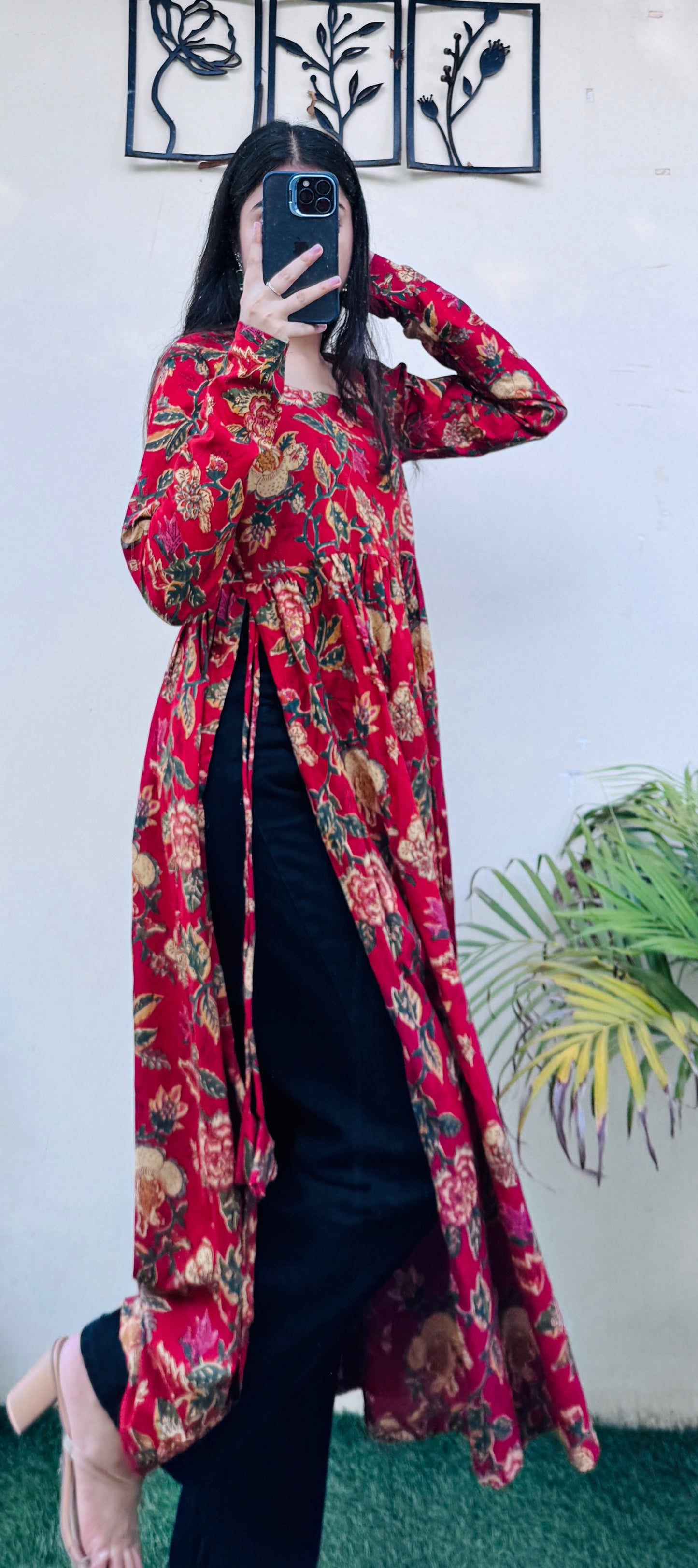 Cotton Full Sleeve Nyra Cut Long Kurti