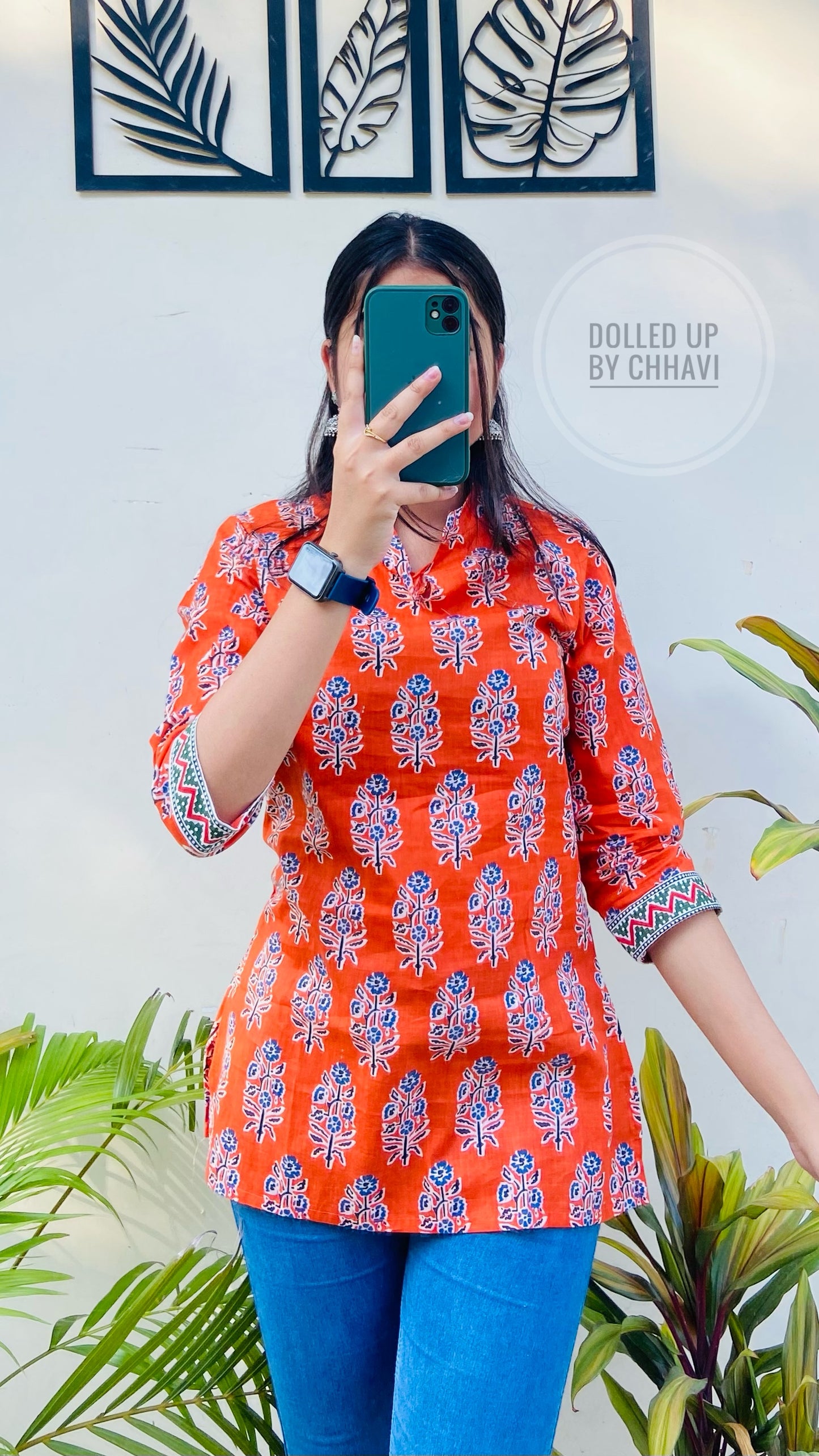 Printed Cotton Short Kurti