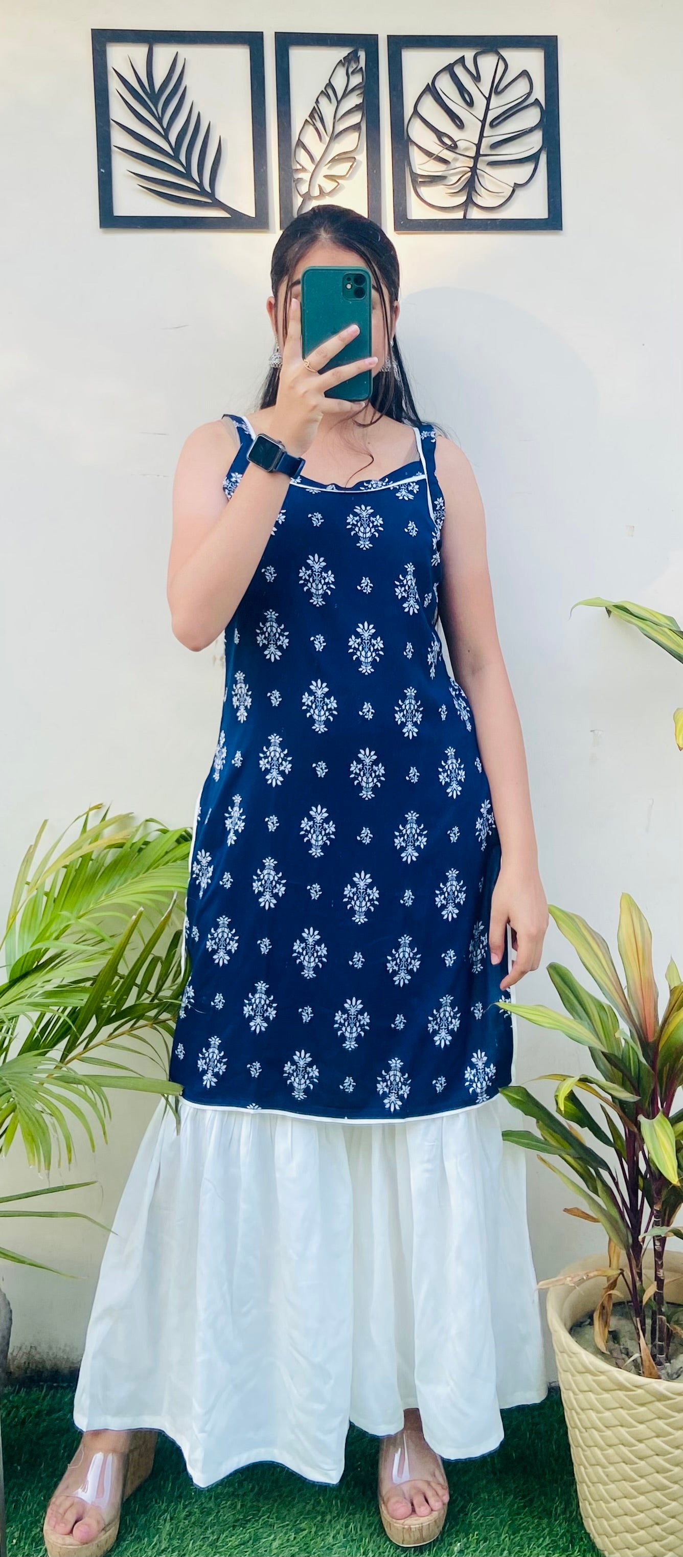 Beautiful Rayon Printed Straight Kurta Sharara Set