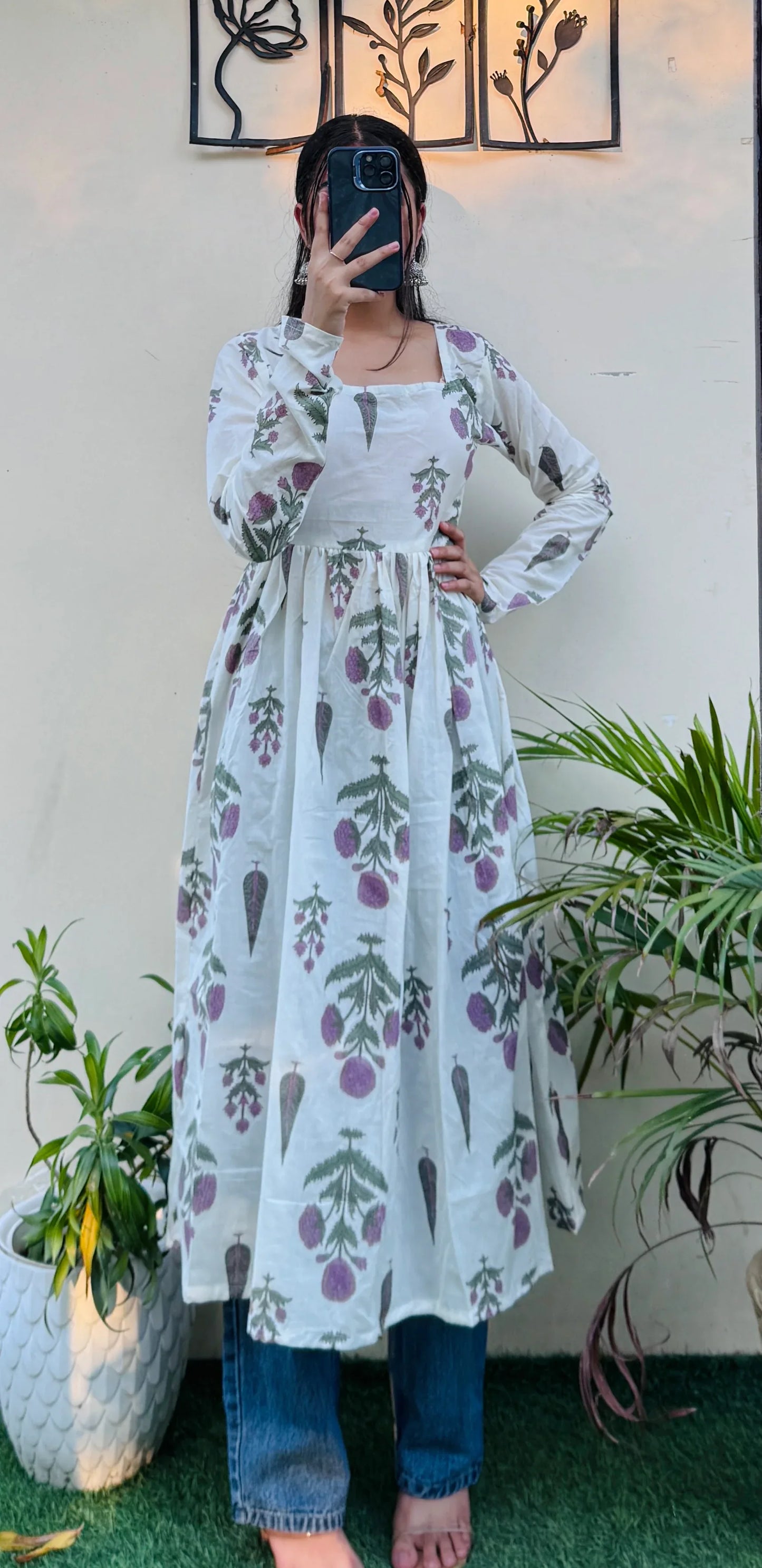 Cotton Full Sleeve Long Kurti - Dolled Up