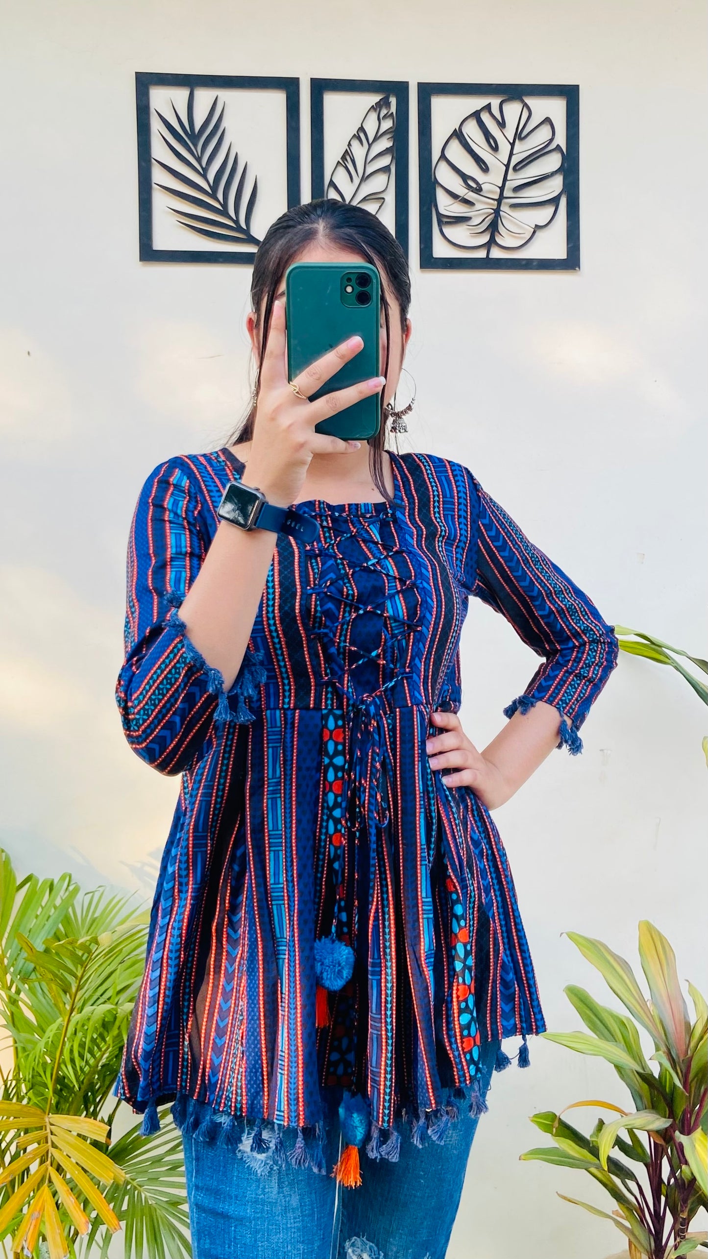 Printed Multicolour Rayon Top