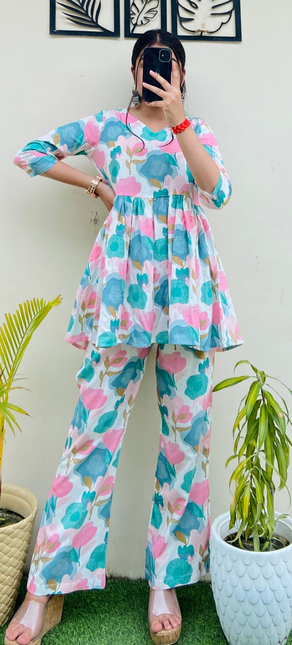 Cotton Multi Colour Co-ord Set