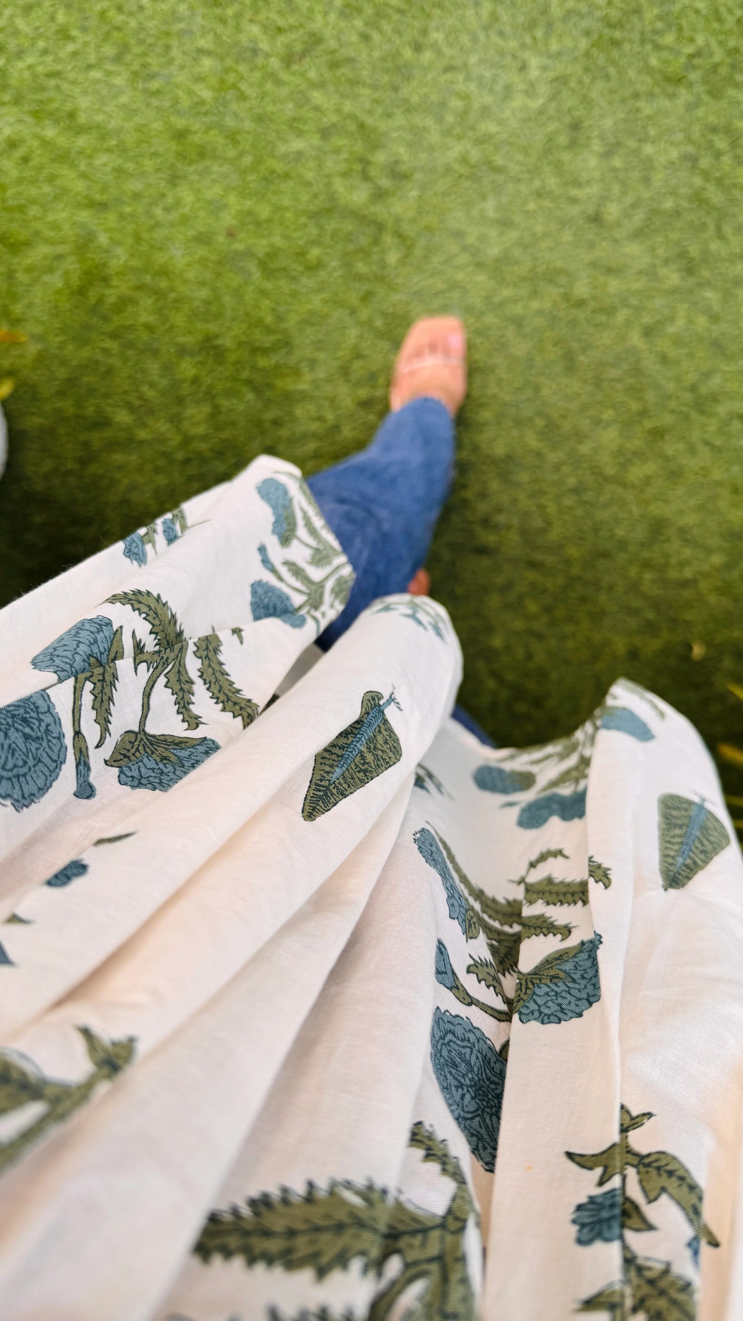 Cotton Flared Printed Aliacut Peplum Top - Dolled Up