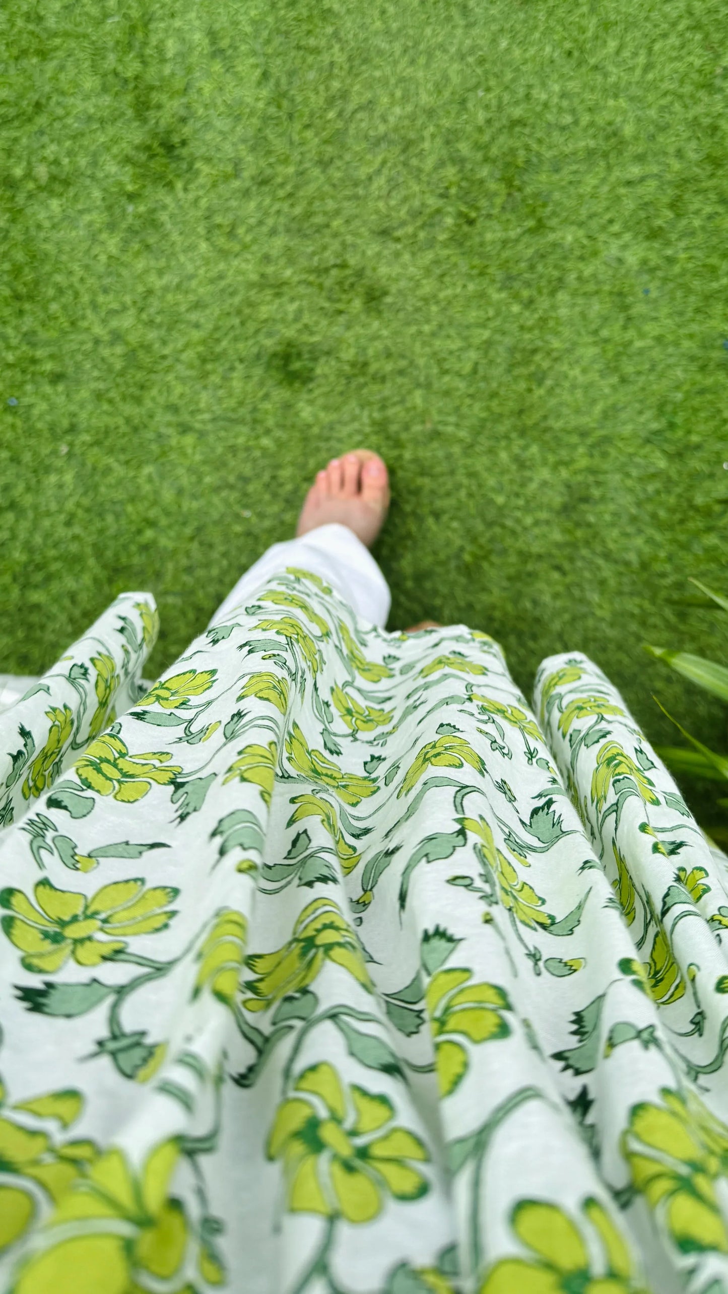 Cotton Flared White Aliacut Floral Print Peplum Top - Dolled Up