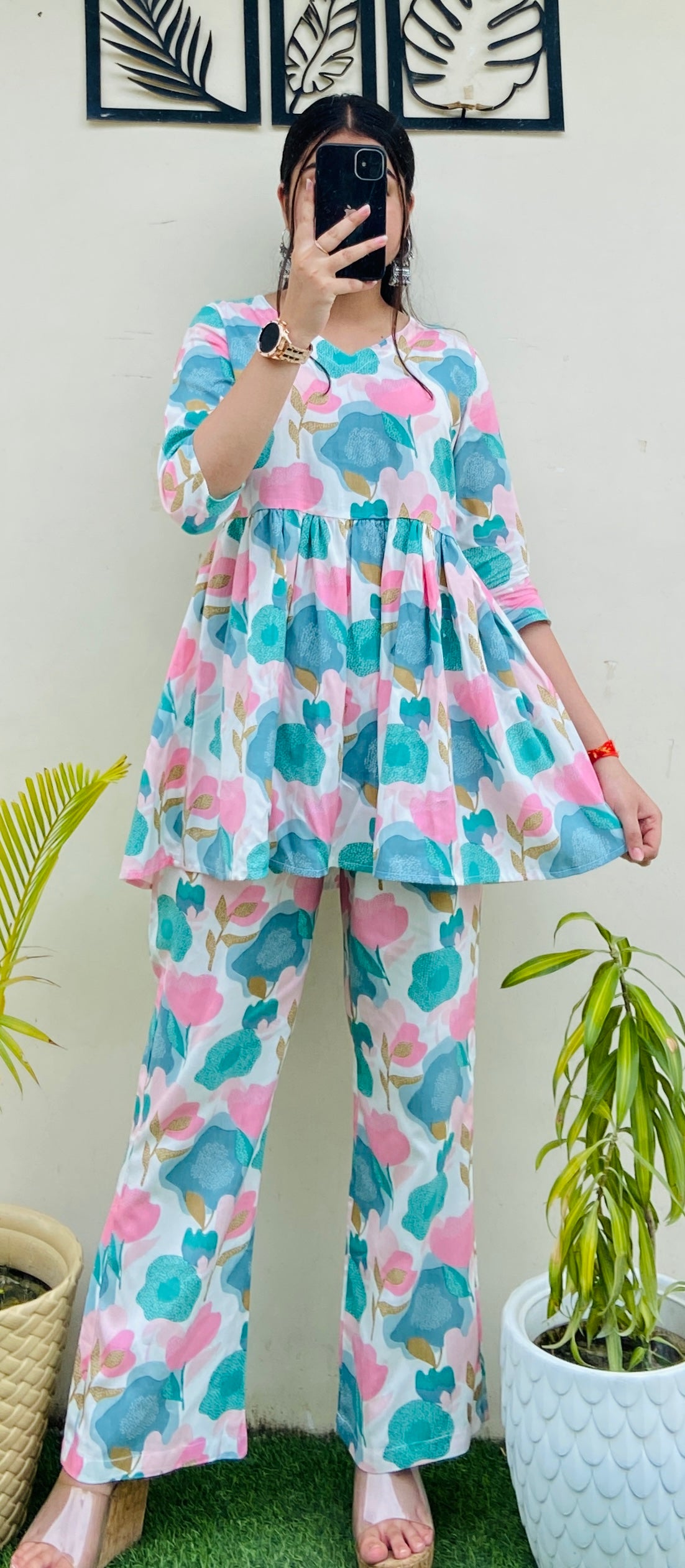 Cotton Multi Colour Co-ord Set