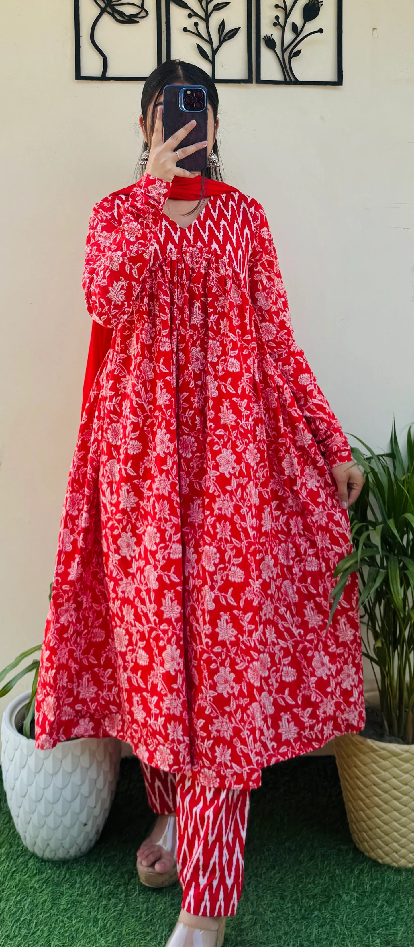 Beautiful Cotton Alia Cut Gathering Sleeves Suit Set - Dolled Up