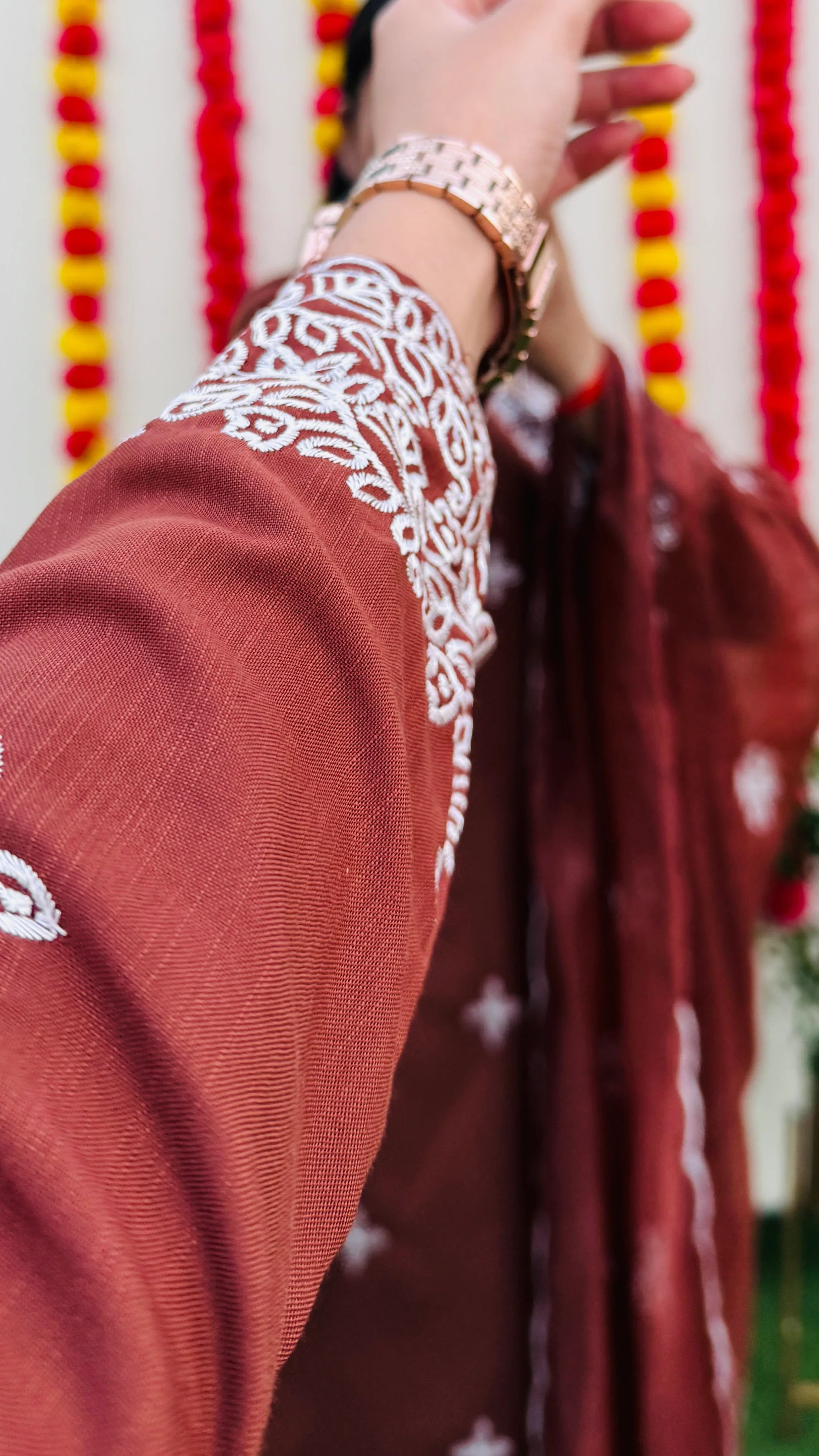 Beautiful Embroidered Silk Kurta Set - Dolled Up