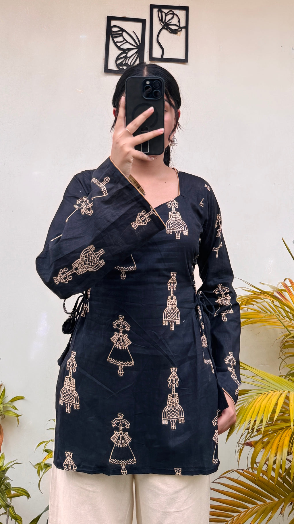Mansi ~ Cotton Sweetheart Neck Side Corset Short Kurti