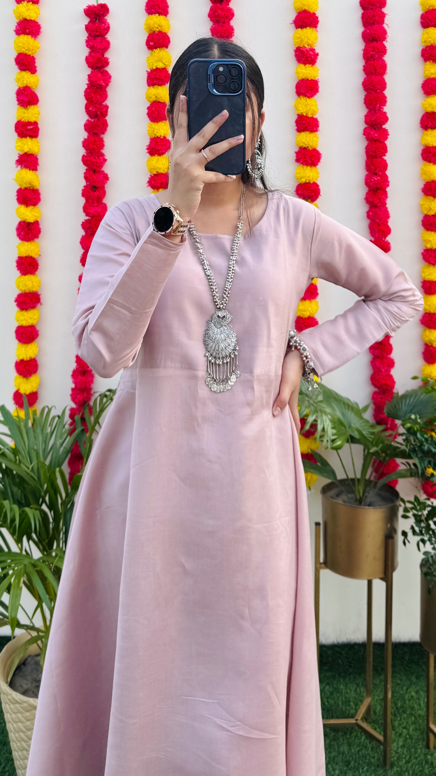 Beautiful Silk Anarkali Kurta Pant with Dupatta