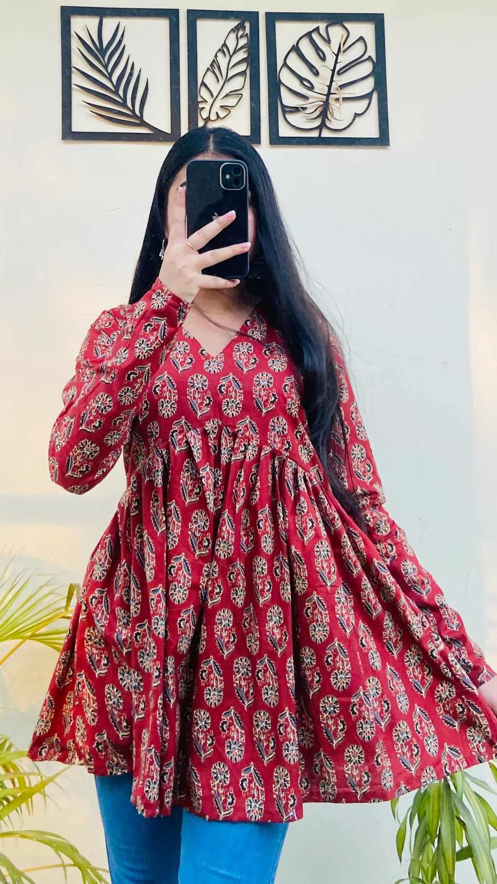 Cotton Flared Floral Print Aliacut Peplum Top - Dolled Up