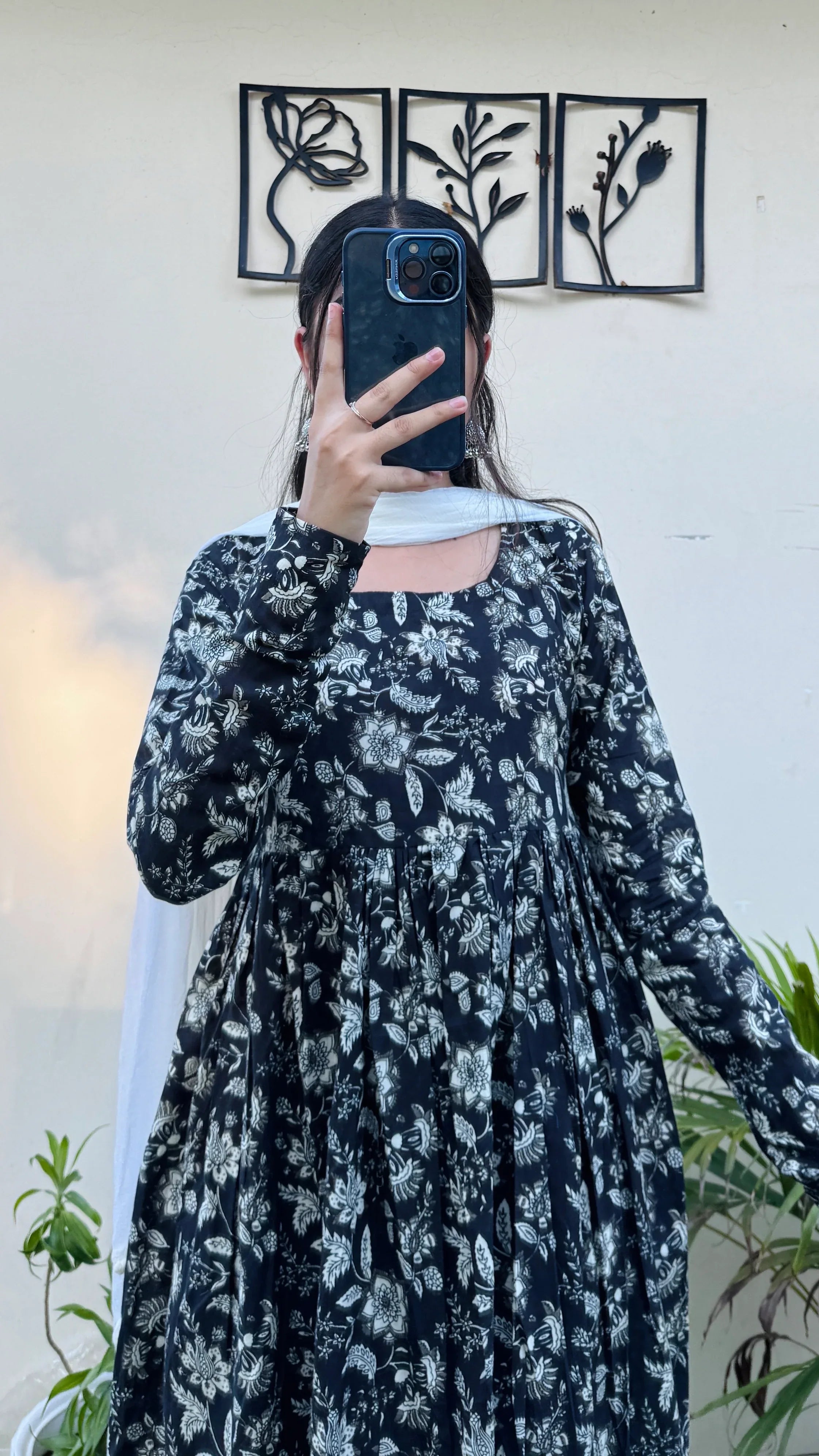 Beautiful Cotton Anarkali Suit Set - Dolled Up