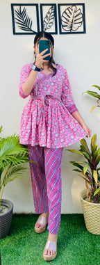 Comfortable Rayon Kurti Top With Pant(One Side Pocket) - Dolled Up
