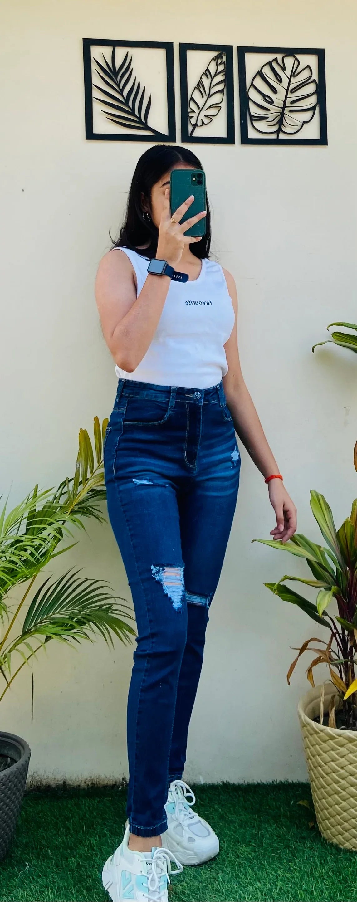 High Waisted Whisker Ripped Skinny Fit Stretchable Denim - Dolled Up