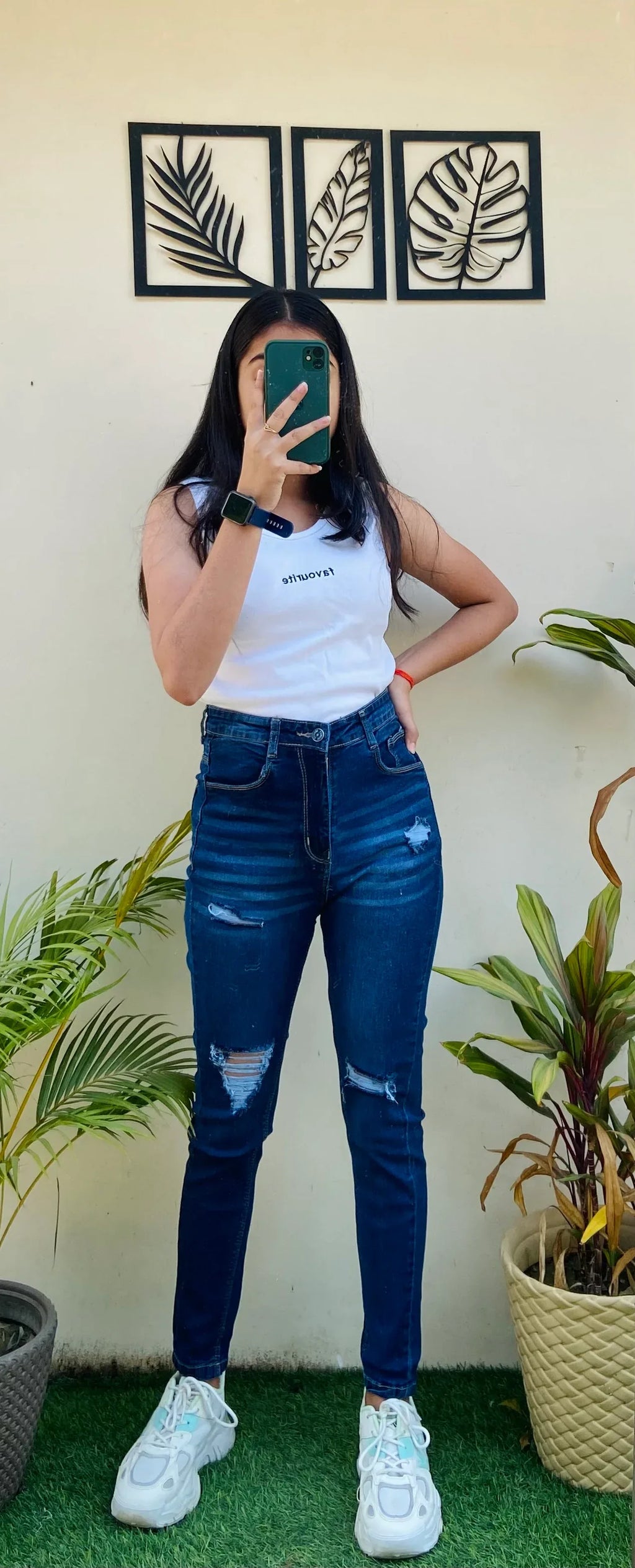 High Waisted Whisker Ripped Skinny Fit Stretchable Denim - Dolled Up