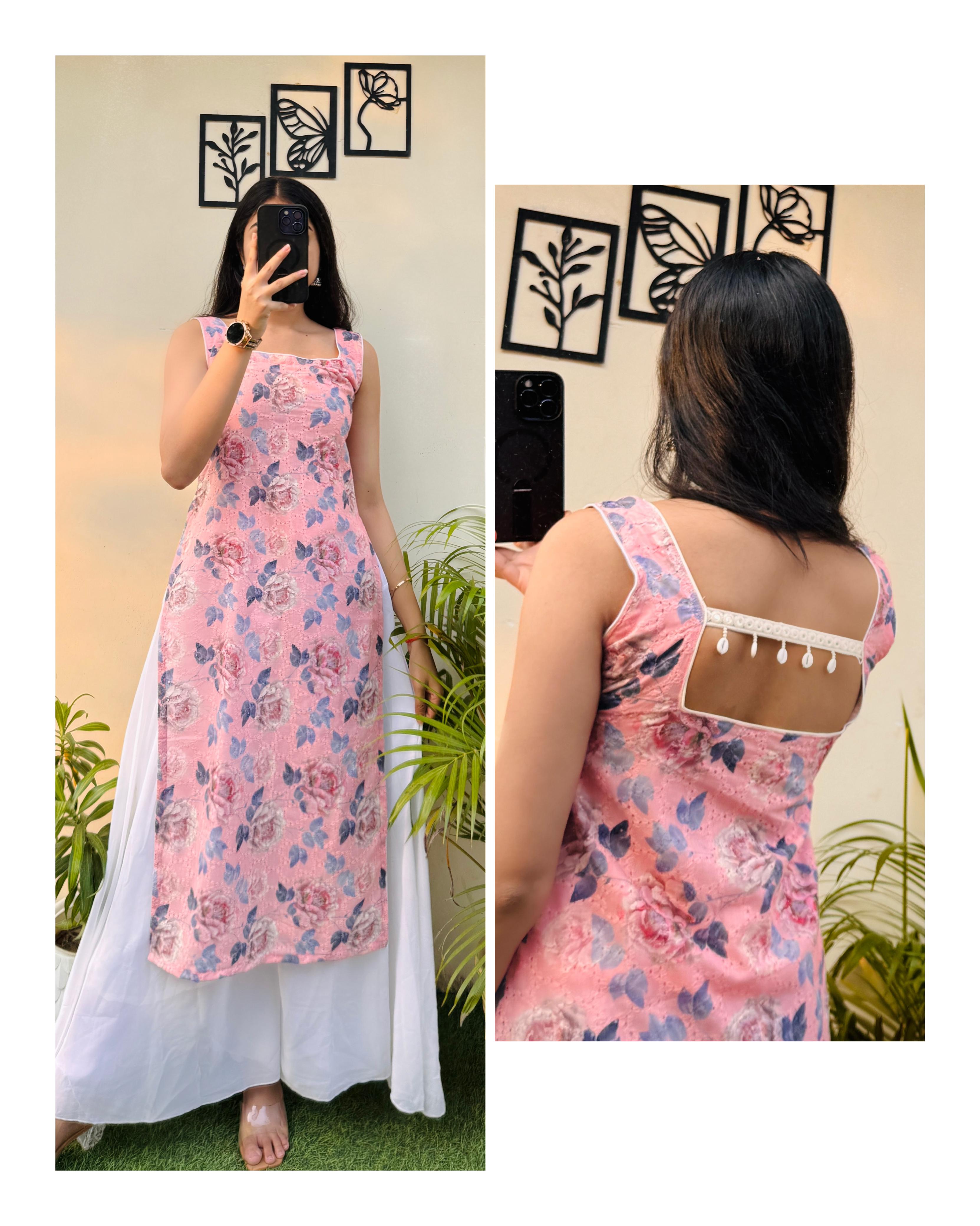 Straight Backless Kurti