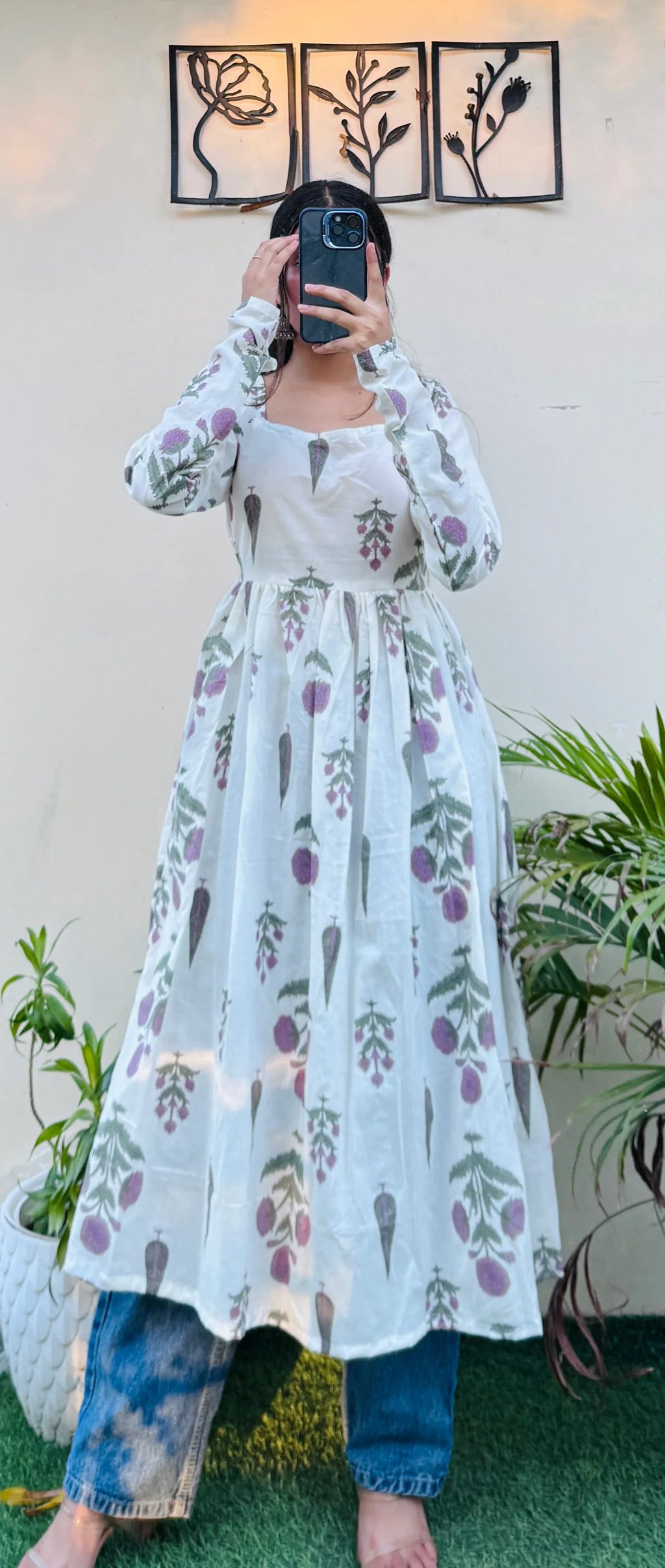 Cotton Full Sleeve Long Kurti - Dolled Up