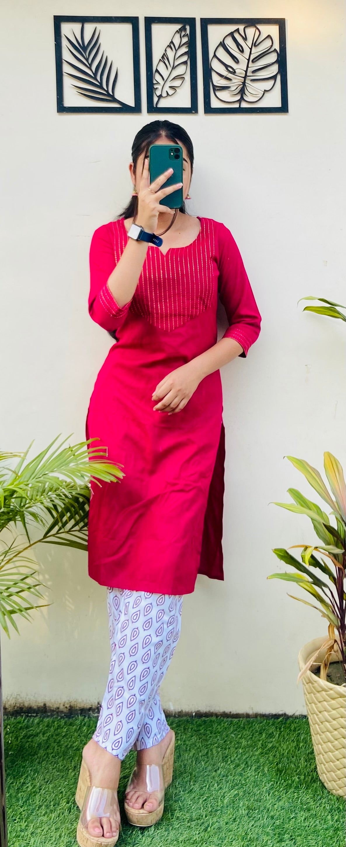 Rayon Kurta Pant Set
