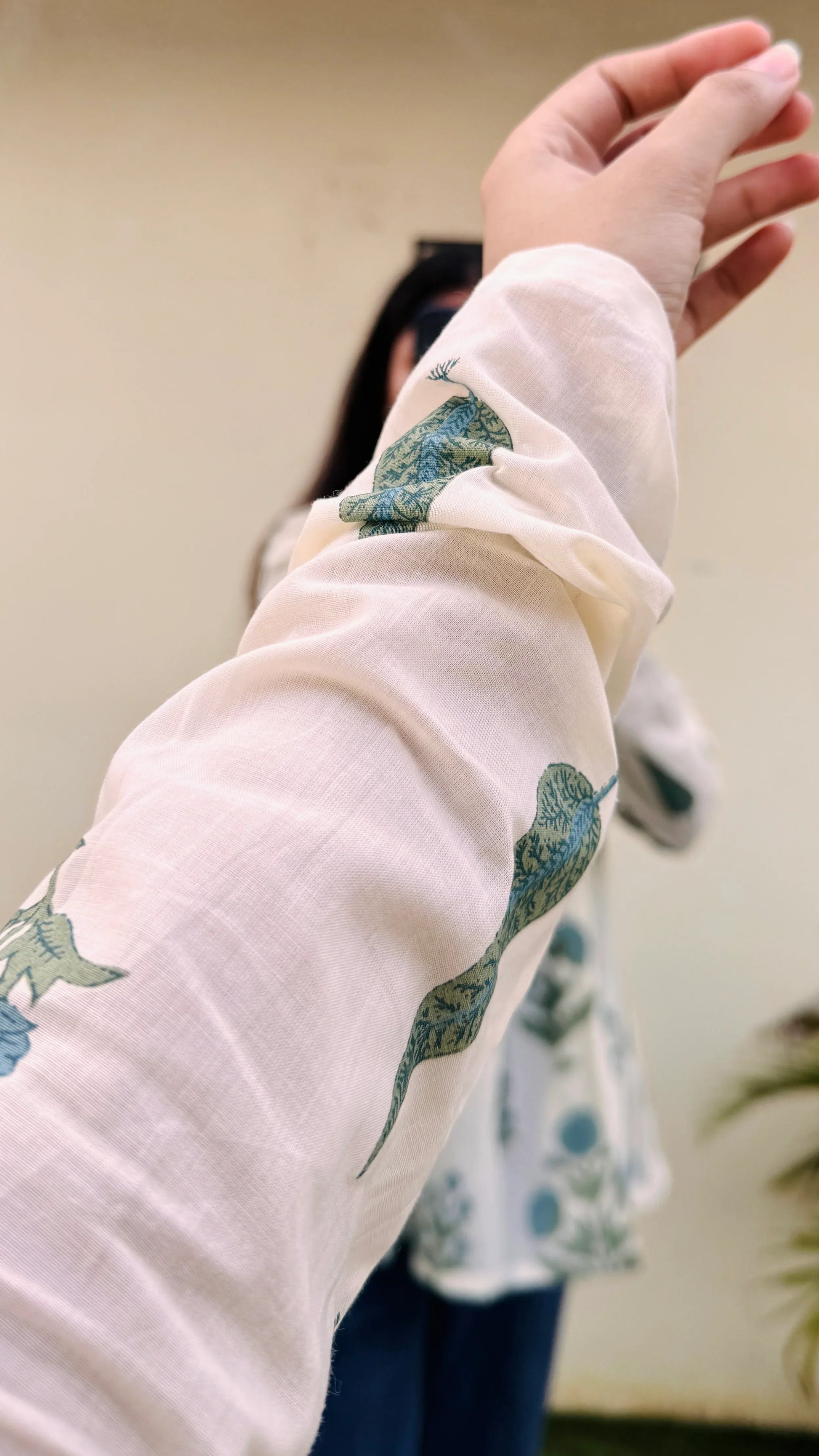 Cotton Flared Printed Aliacut Peplum Top - Dolled Up