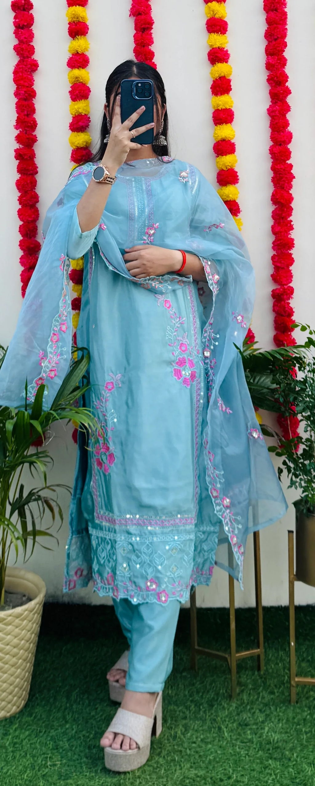 Beautiful Kurta Dupatta Pant Set - Dolled Up
