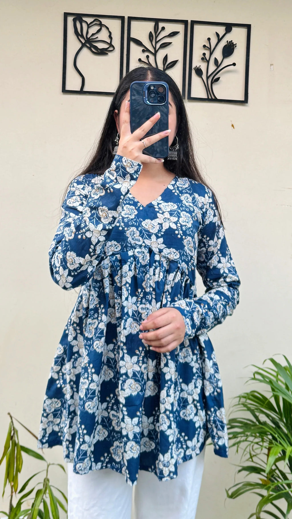 Cotton Flared Floral Print Aliacut Peplum Top - Dolled Up