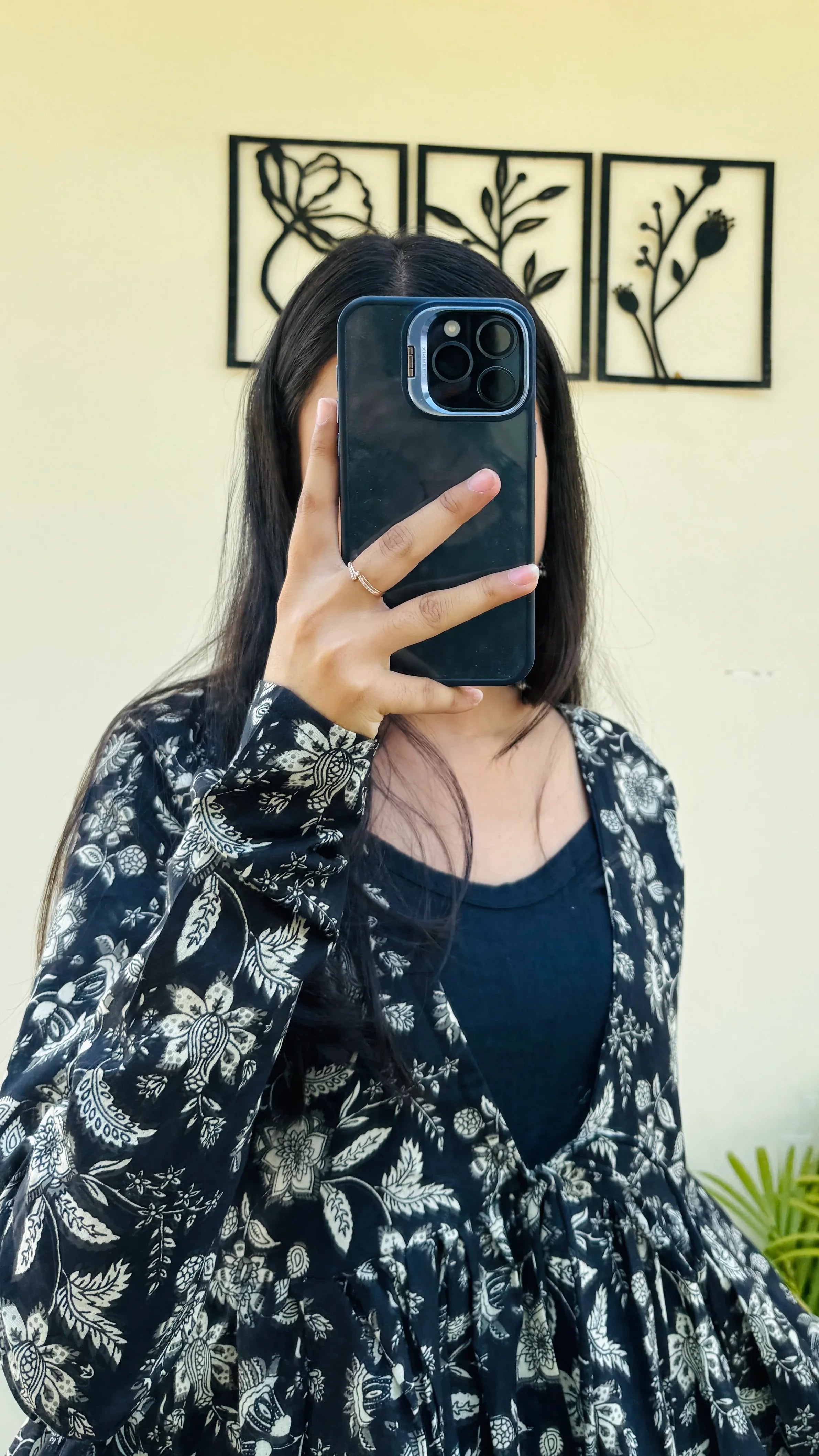Cotton Flared Black Shrug Kurti - Dolled Up