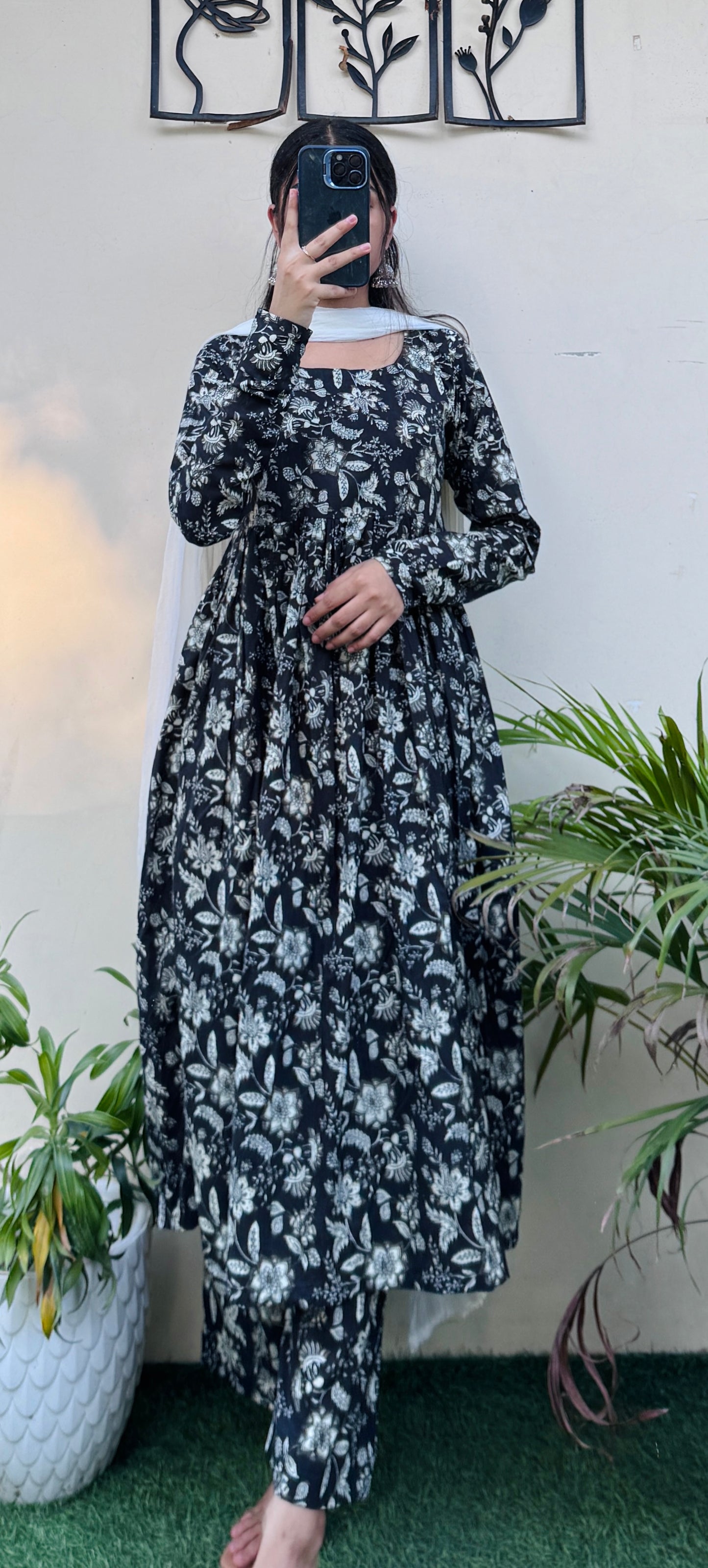 Beautiful Cotton Anarkali Suit Set