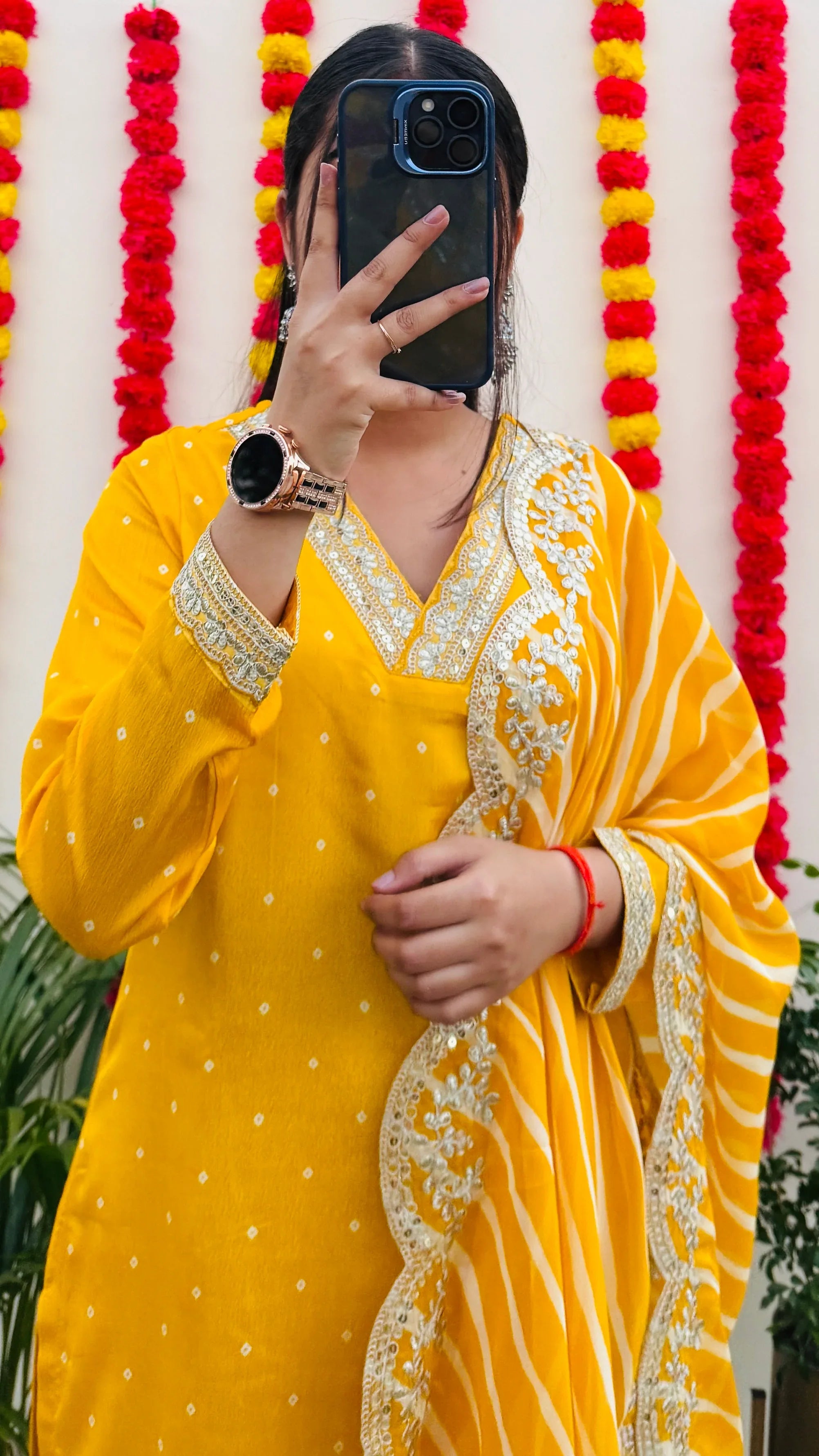 Beautiful Silk Kurta Pant Dupatta Set - Dolled Up