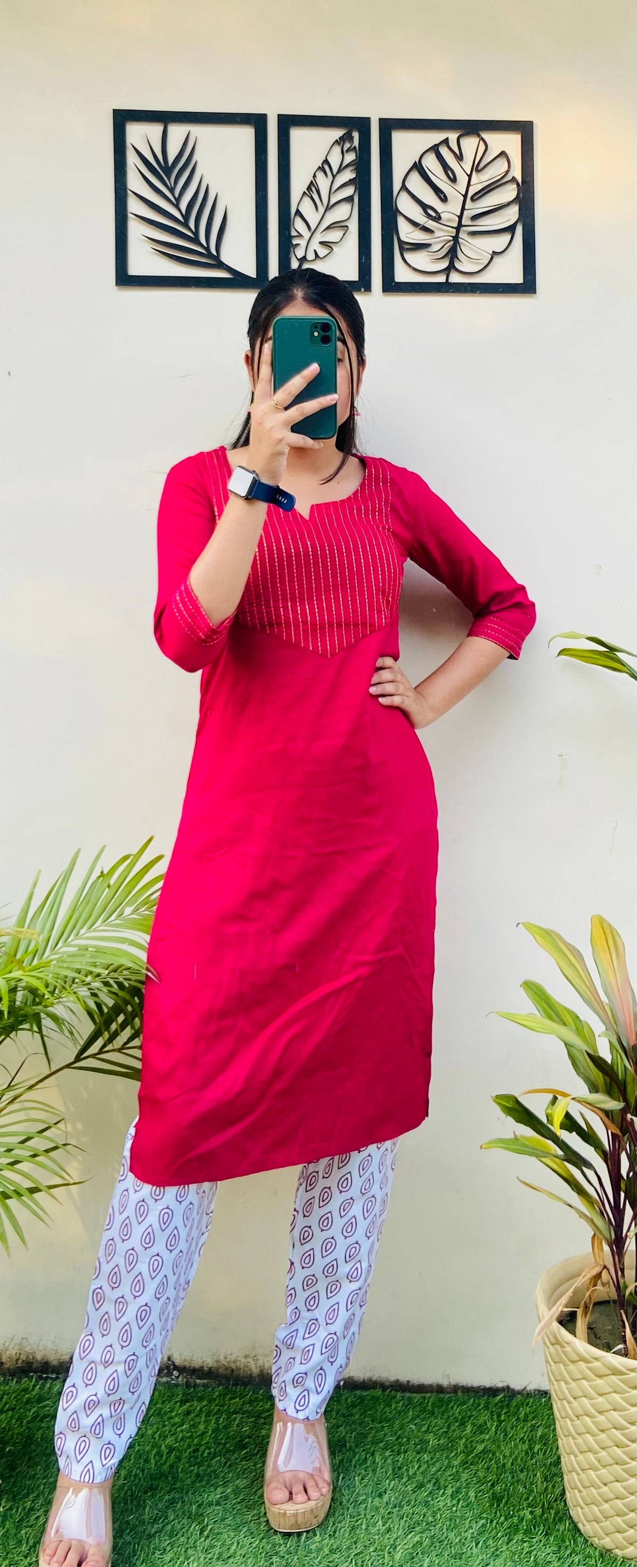 Rayon Kurta Pant Set