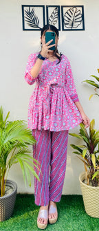 Comfortable Rayon Kurti Top With Pant(One Side Pocket) - Dolled Up