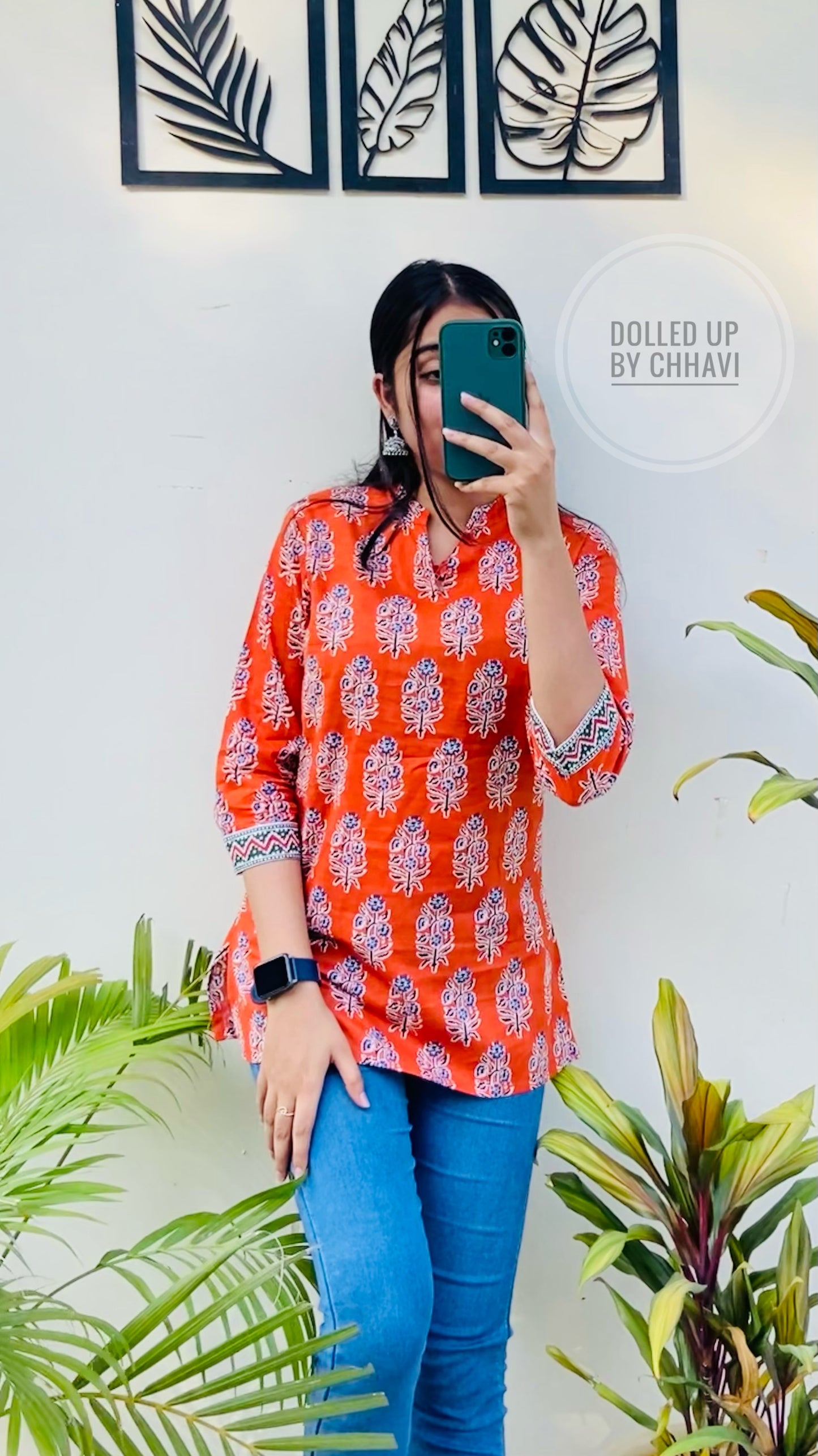 Printed Cotton Short Kurti