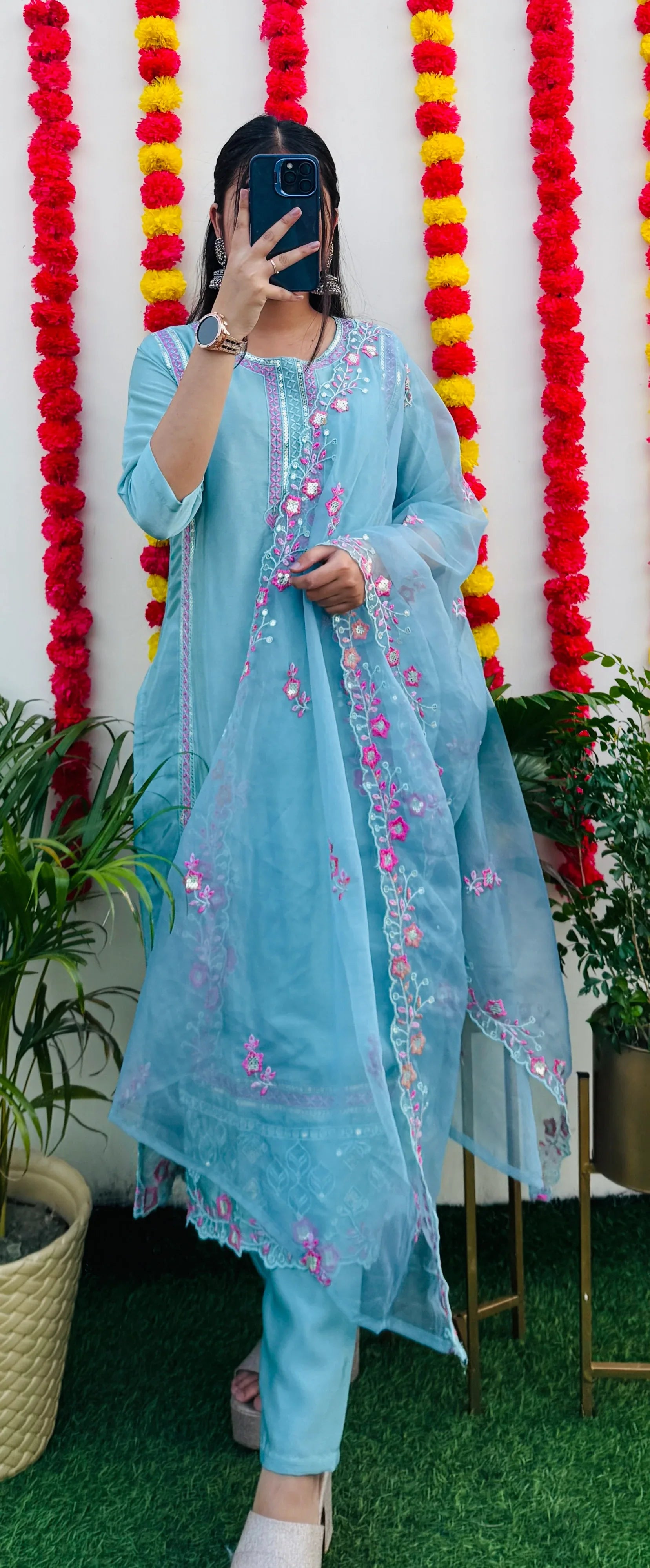 Beautiful Kurta Dupatta Pant Set - Dolled Up