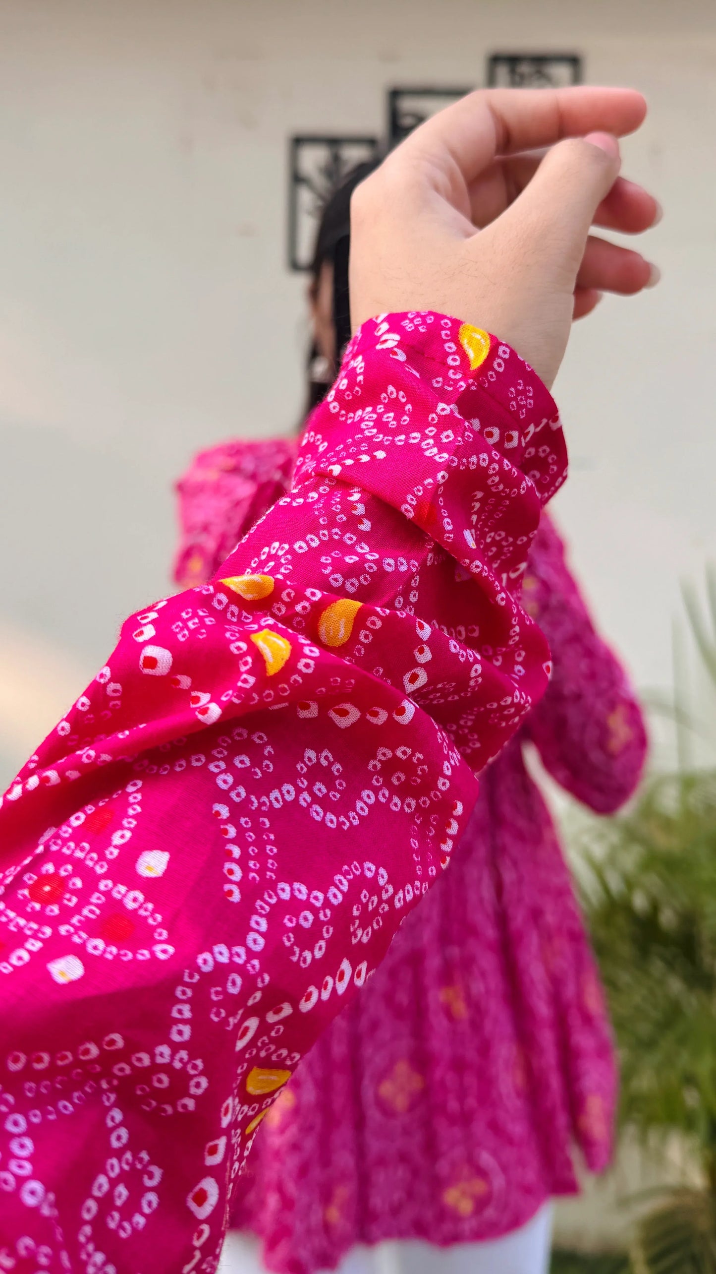 Cotton Dark Pink Flared Printed Aliacut Peplum Top - Dolled Up