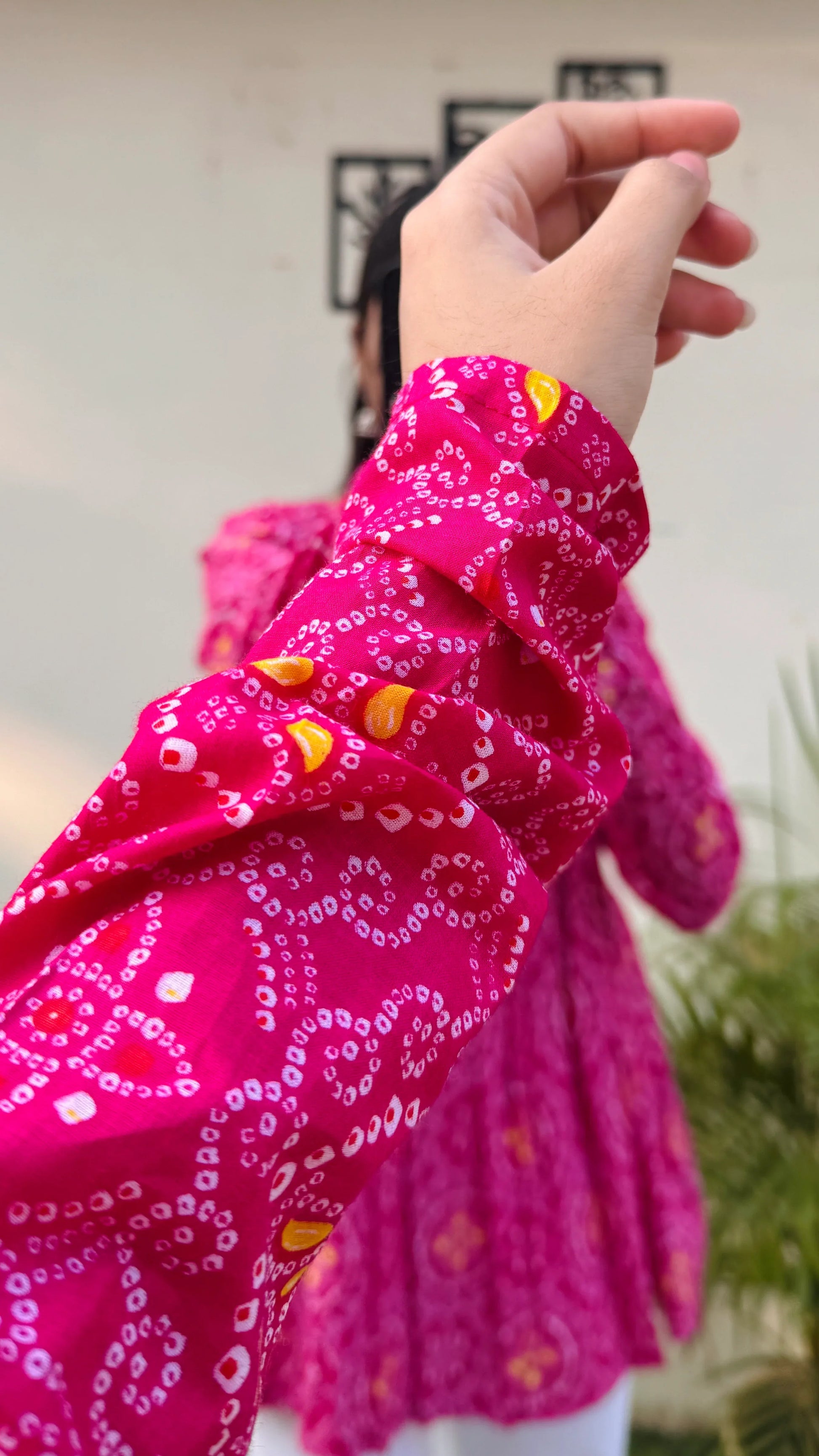 Cotton Dark Pink Flared Printed Aliacut Peplum Top - Dolled Up