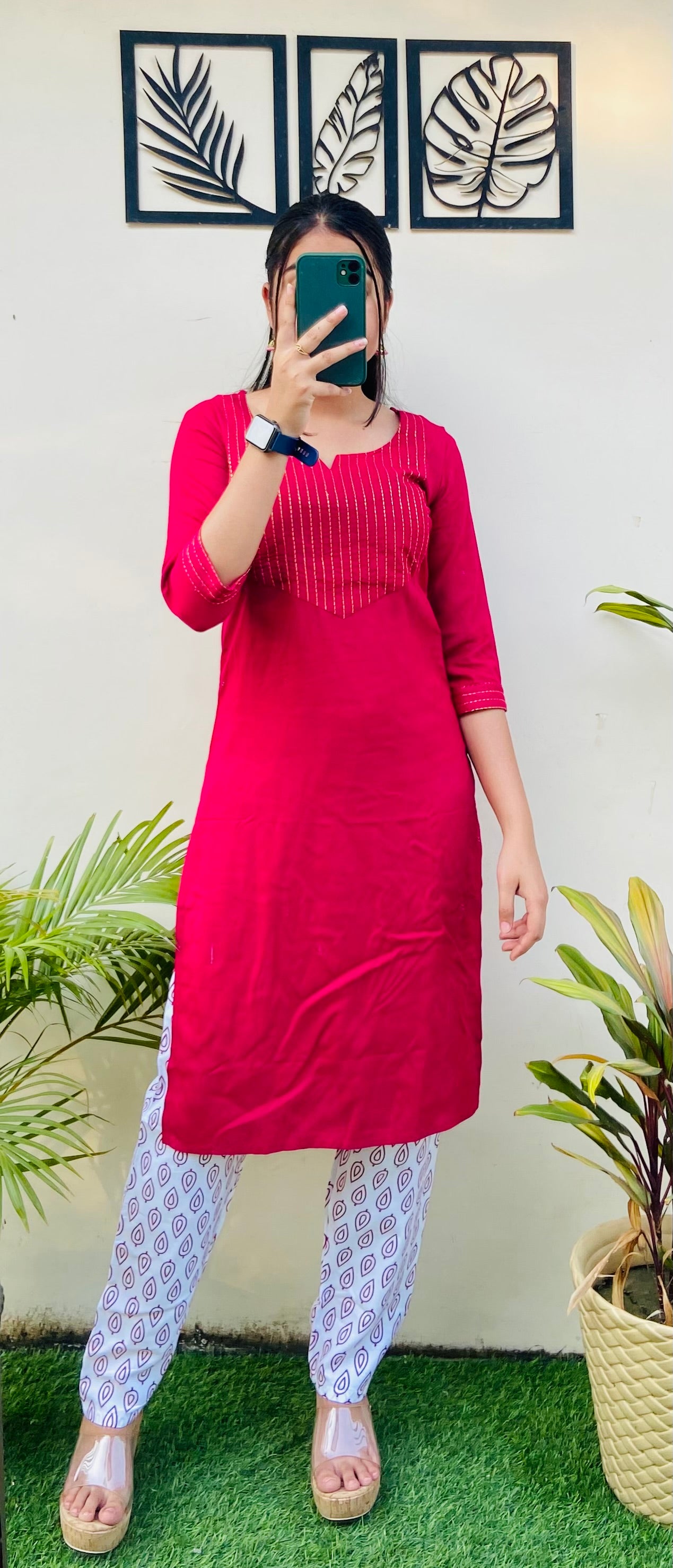Rayon Kurta Pant Set