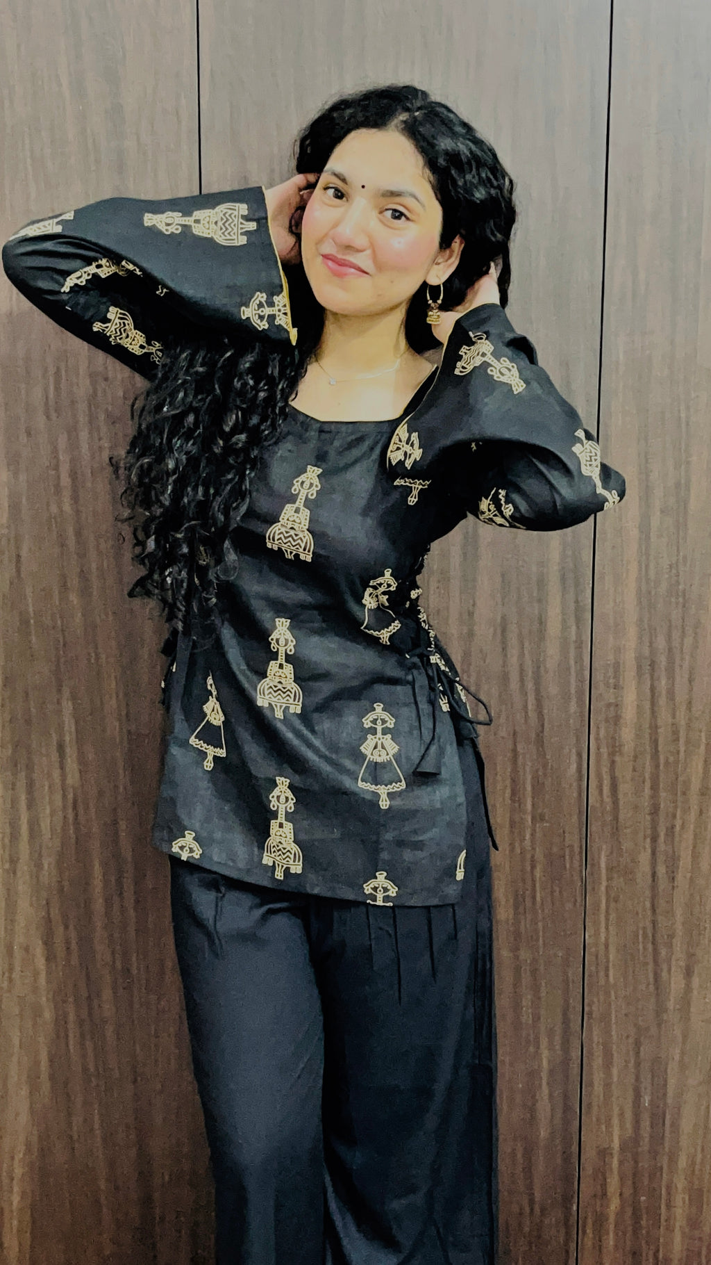 Mansi ~ Cotton Sweetheart Neck Side Corset Short Kurti