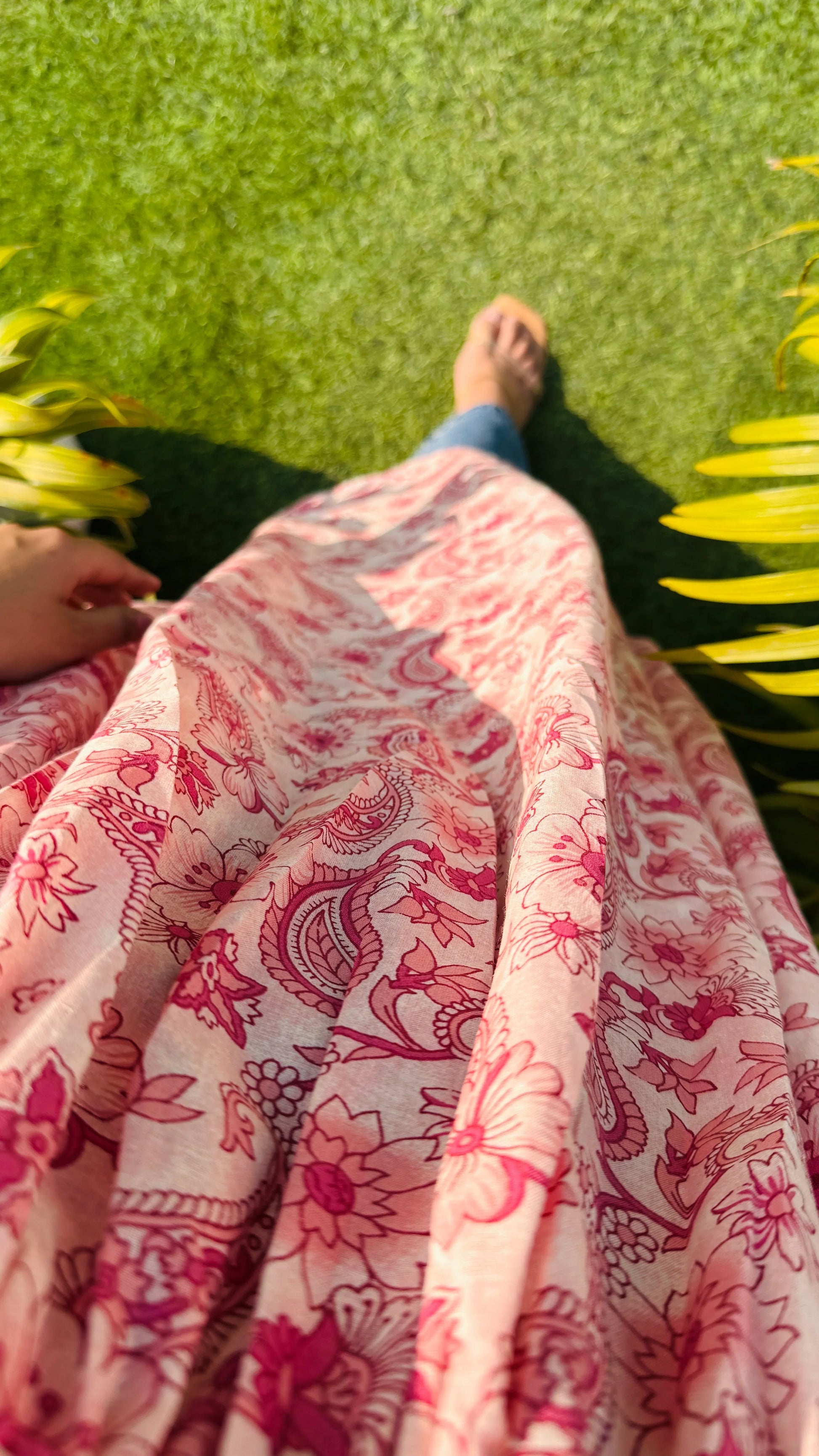 Cotton Full Sleeve Peach Colour Nyra Cut Long Kurti - Dolled Up