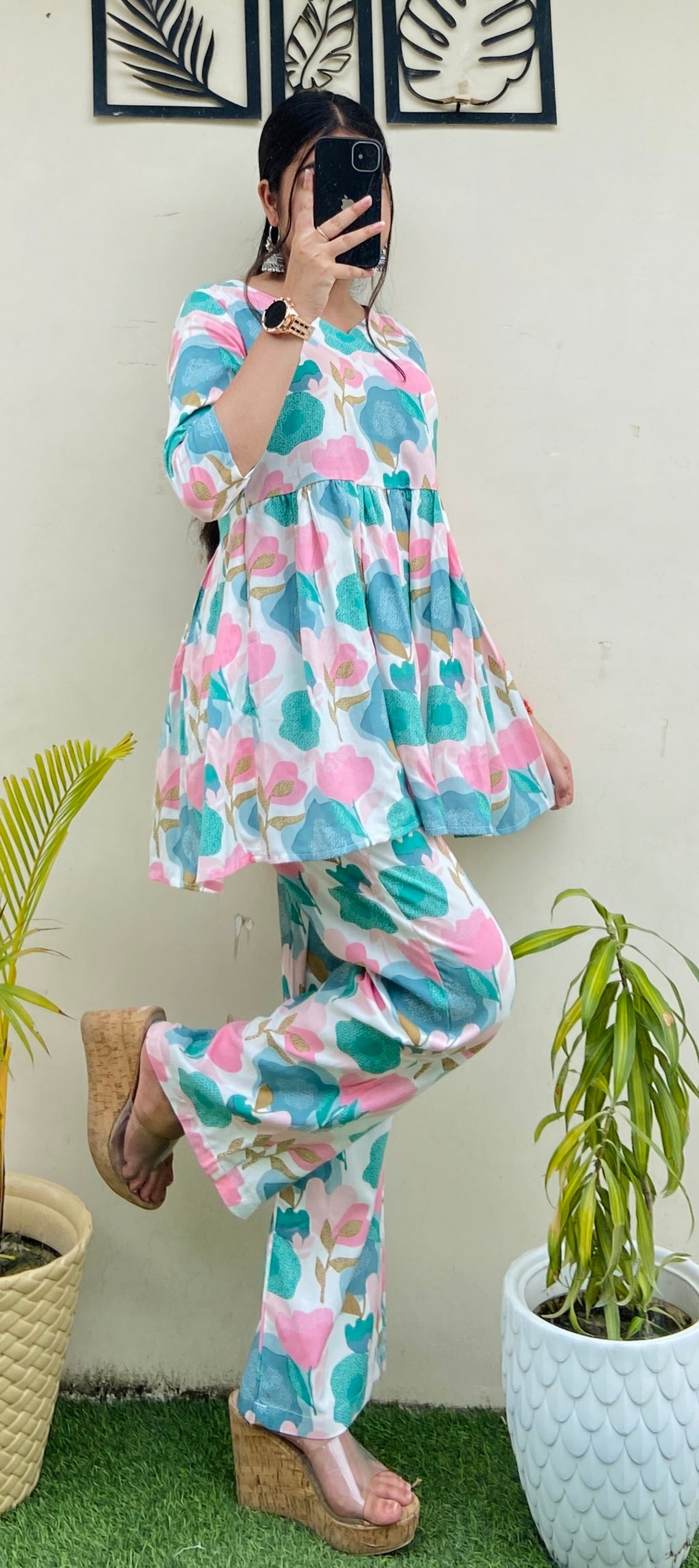 Cotton Multi Colour Co-ord Set