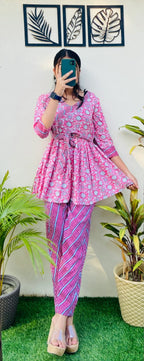 Comfortable Rayon Kurti Top With Pant(One Side Pocket) - Dolled Up