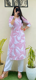 Cotton Kurti Pant Set With Neck Lace Pattern
Perfect for office - Dolled Up