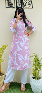 Cotton Kurti Pant Set With Neck Lace Pattern
Perfect for office - Dolled Up