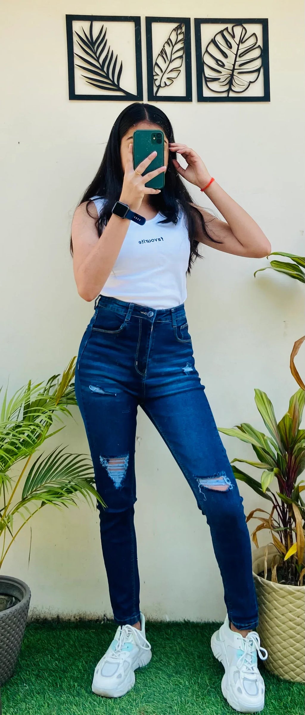 High Waisted Whisker Ripped Skinny Fit Stretchable Denim - Dolled Up