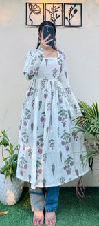 Cotton Full Sleeve Long Kurti - Dolled Up