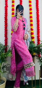 Beautiful Cotton Kurta Pant with Dupatta Set - Dolled Up