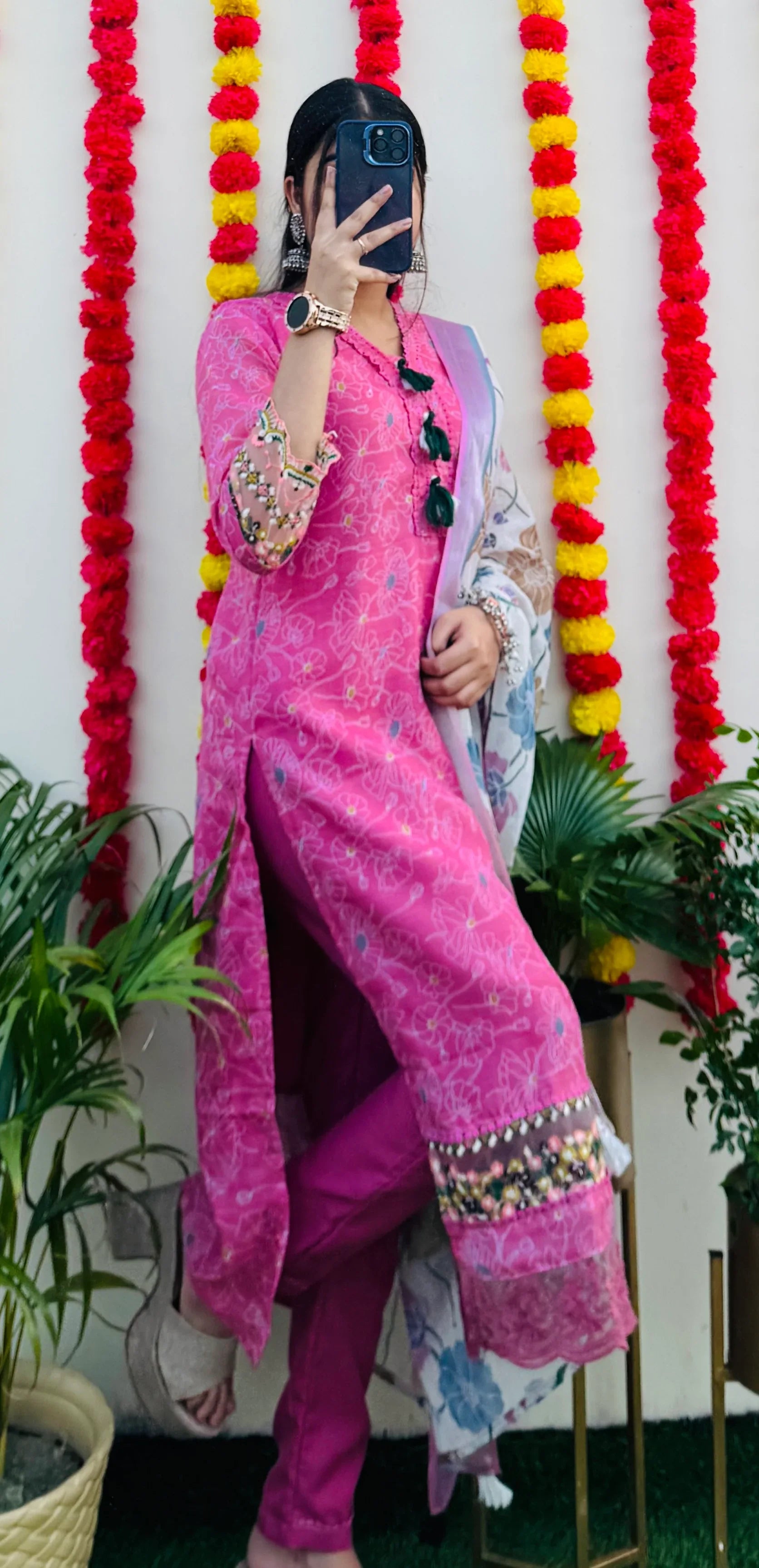Beautiful Cotton Kurta Pant with Dupatta Set - Dolled Up