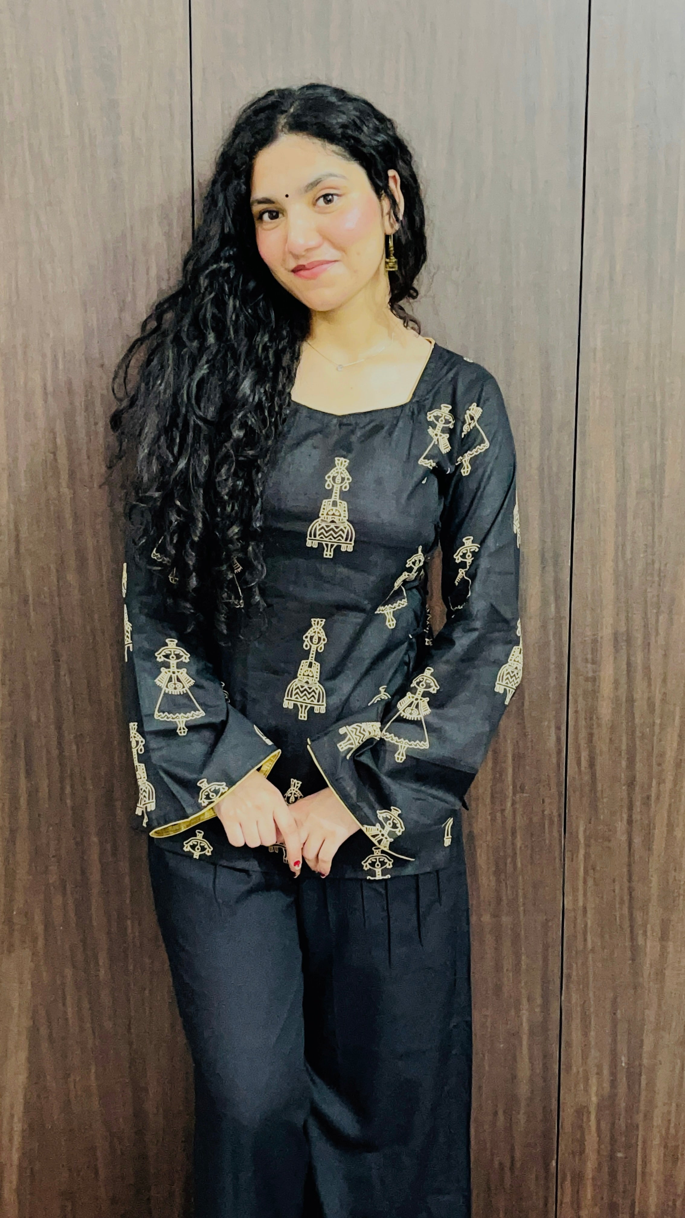 Mansi ~ Cotton Sweetheart Neck Side Corset Short Kurti