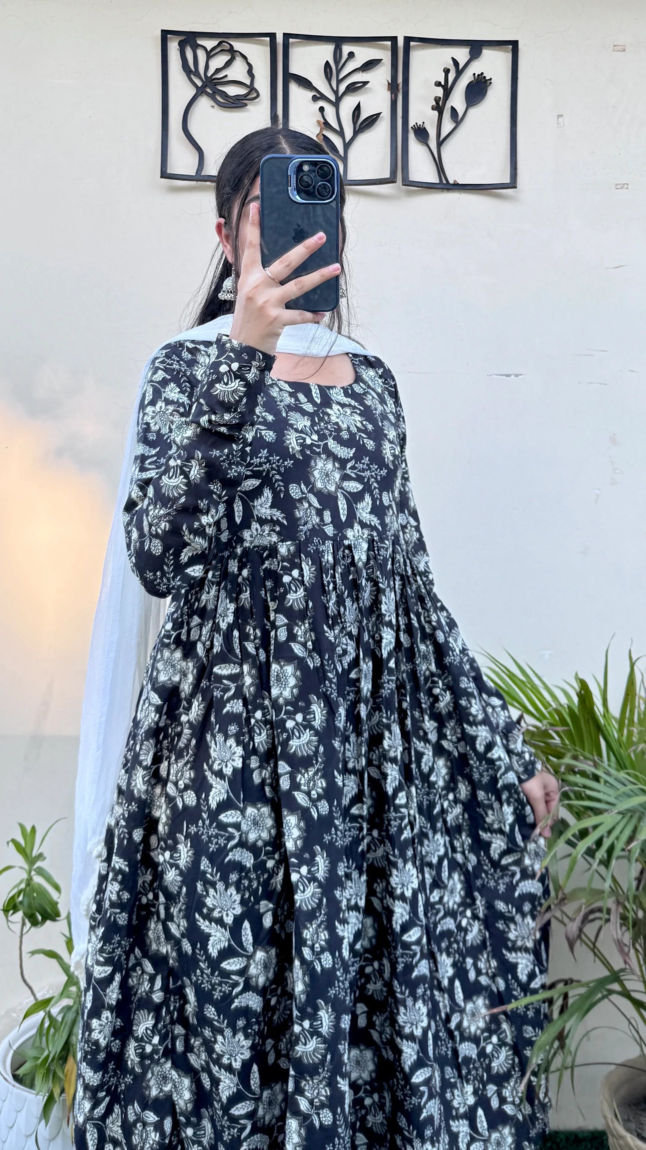 Beautiful Cotton Anarkali Suit Set - Dolled Up